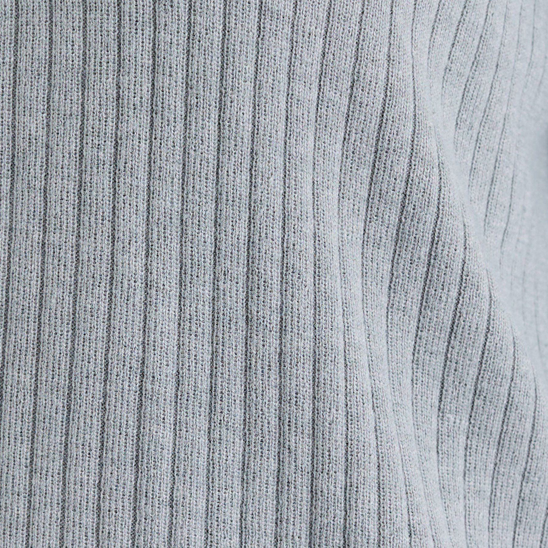 INDIVI「【トレンド】衿付きワイドリブニット」|カーディガン|