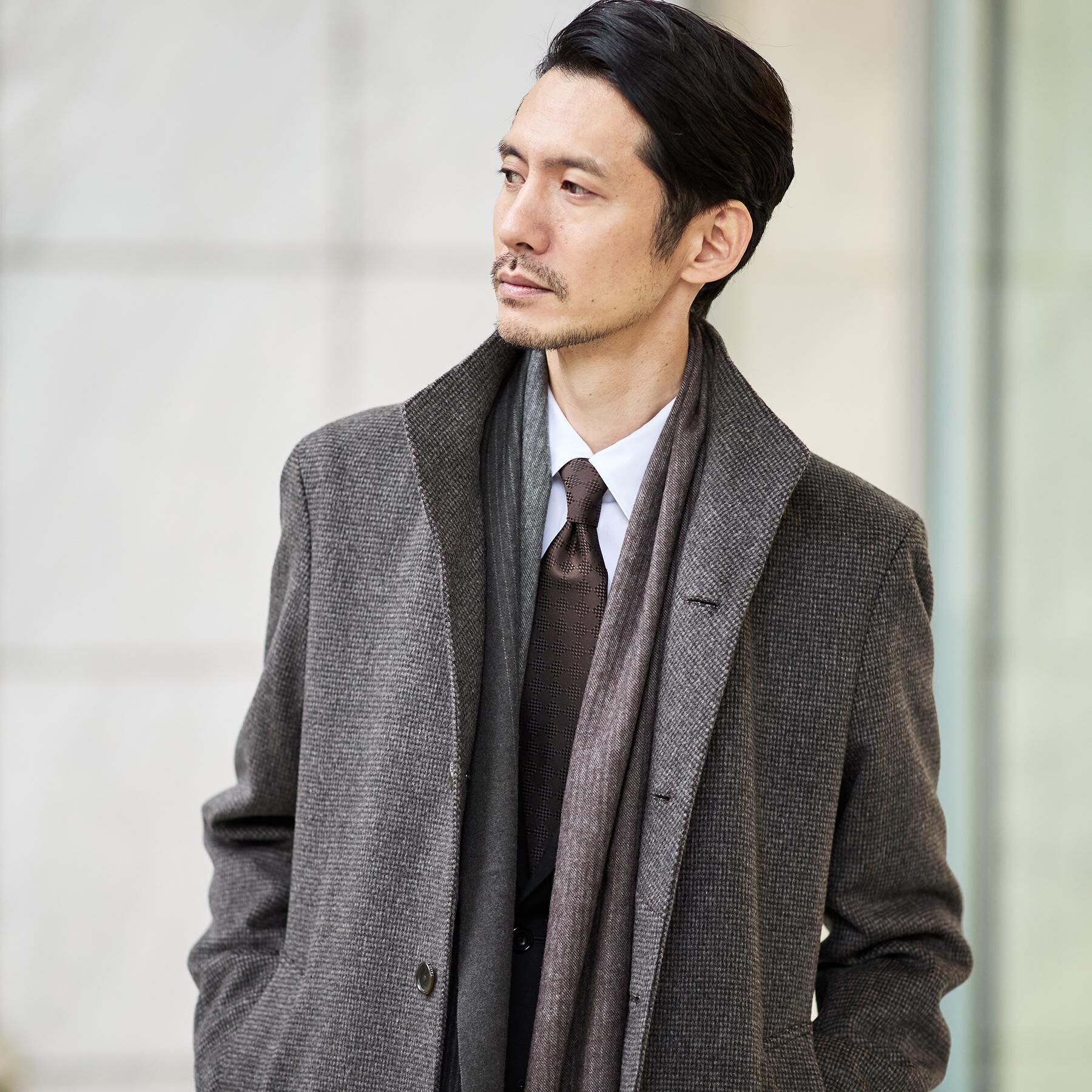 TAKEO KIKUCHI「【洗えるウールカシミヤ】 グラデーションマフラー」|ストール|