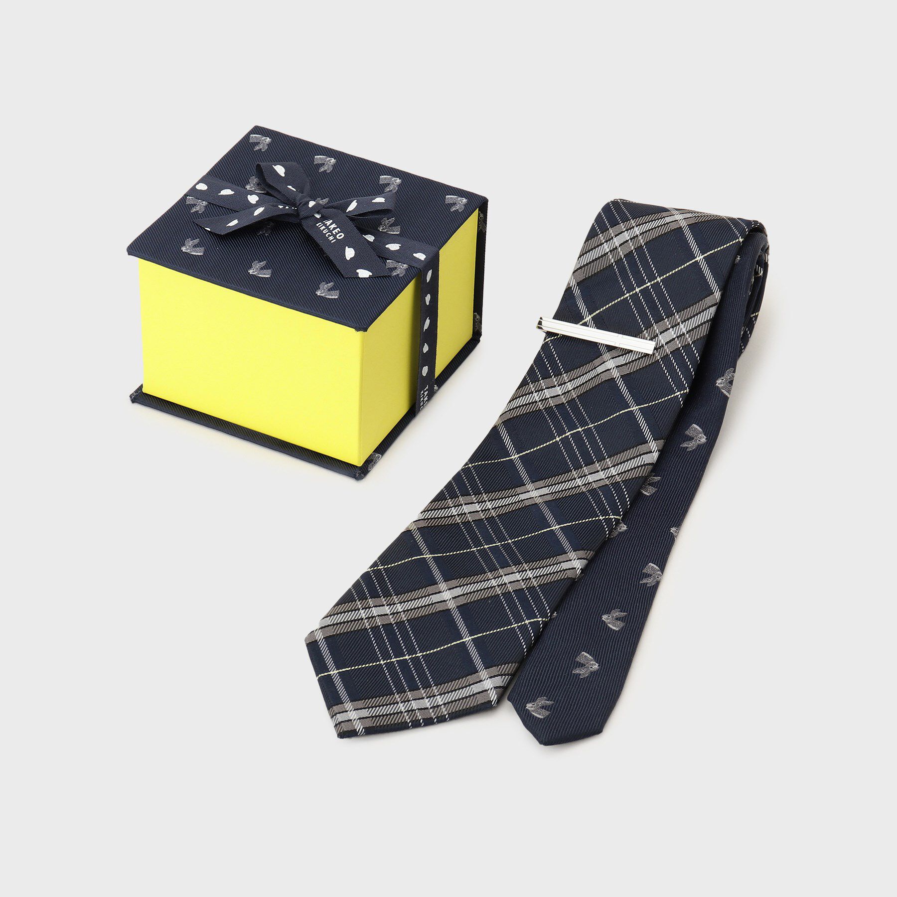 TAKEO KIKUCHI「【BOXセット】イングリッシュガーデン ネクタイ＆タイバー」|ネクタイ・蝶ネクタイ|ネイビー(294)