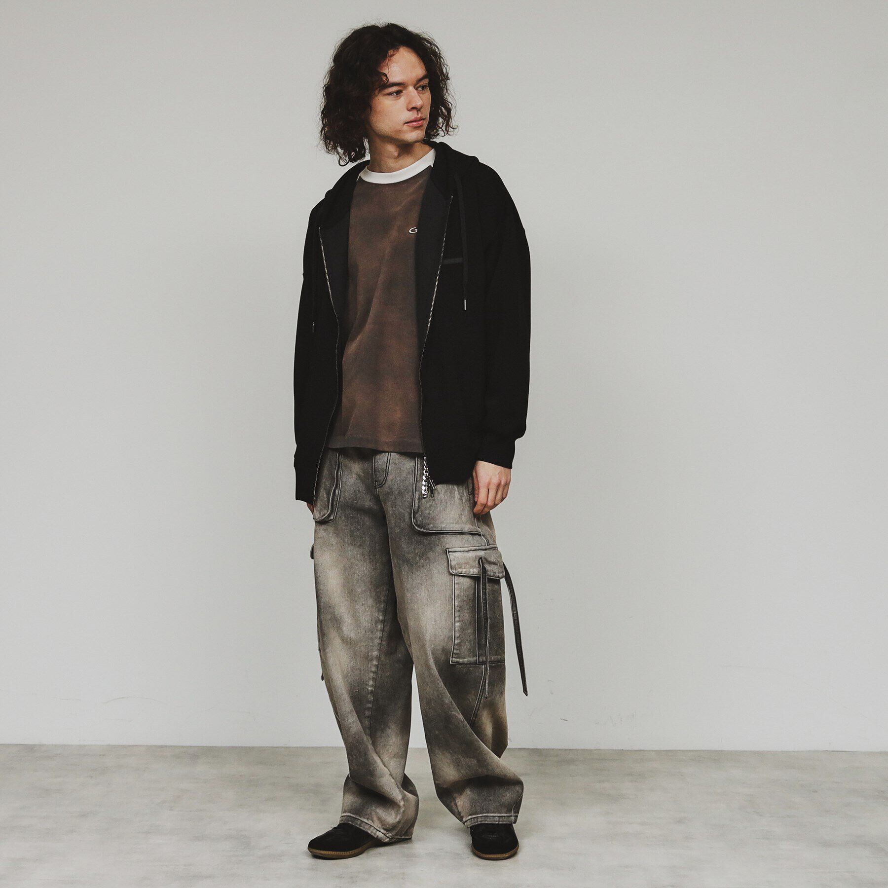 tk.TAKEO KIKUCHI「ワンポイントジップパーカー」|パーカー|