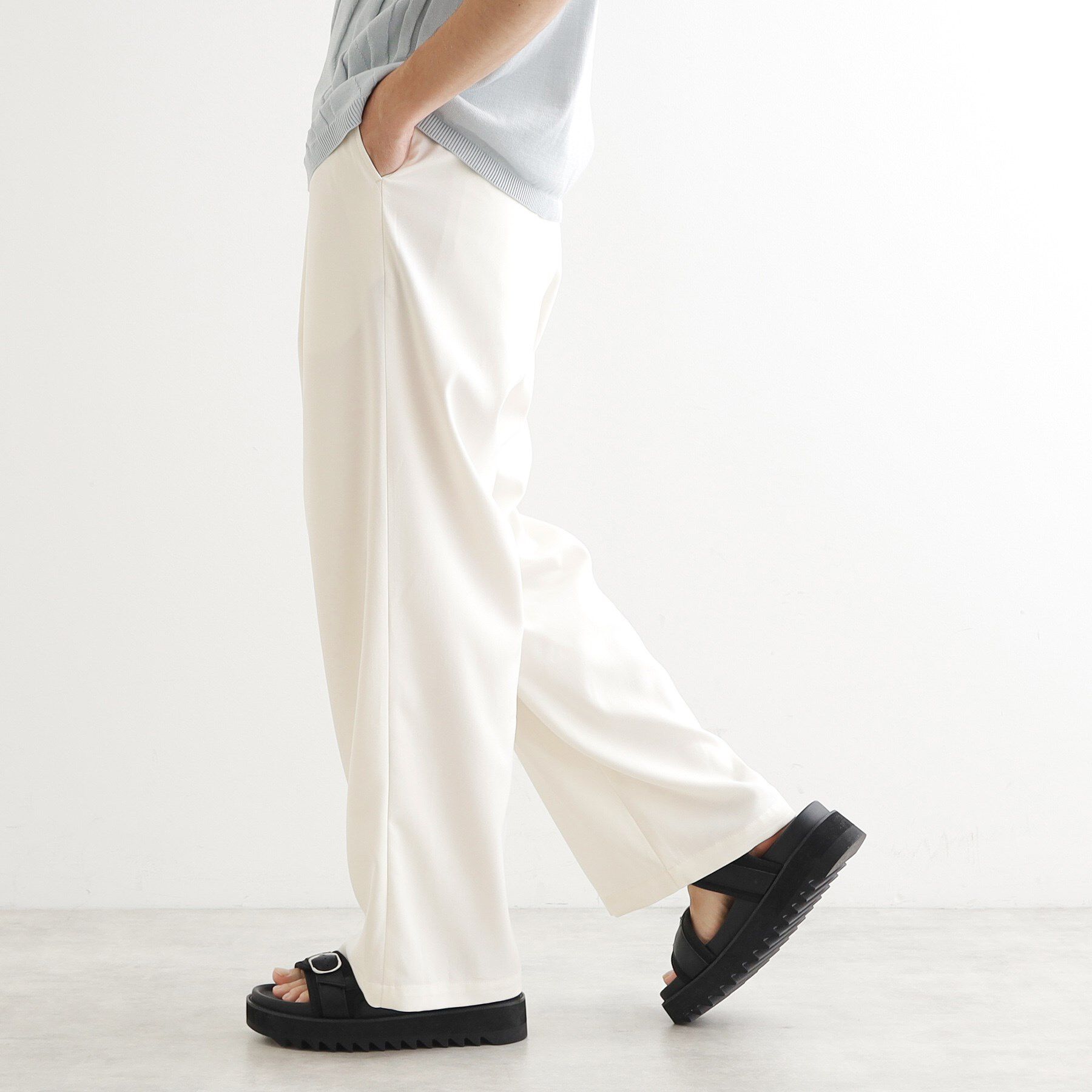 tk.TAKEO KIKUCHI「リネンタッチ バレルスラックス」|その他|