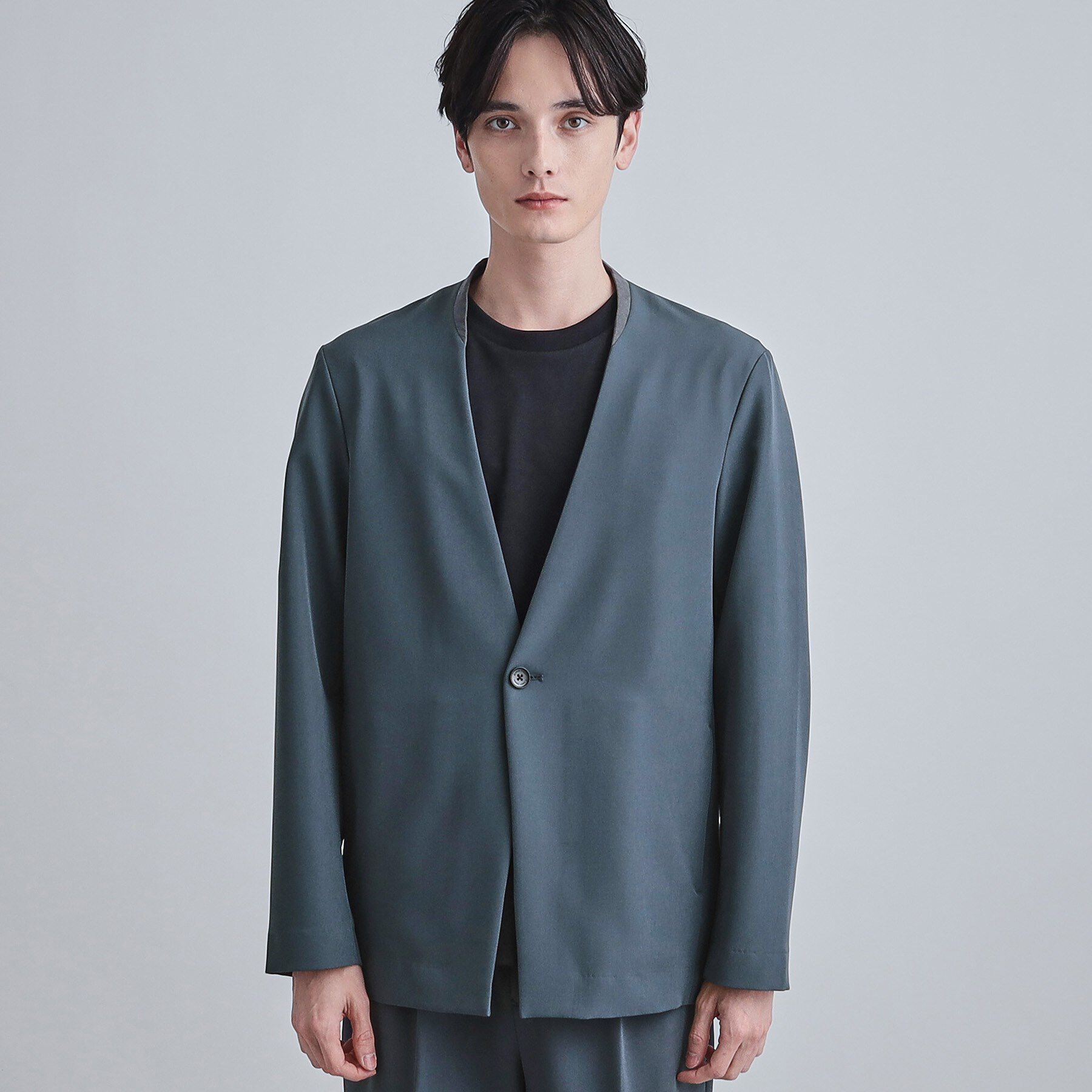 tk.TAKEO KIKUCHI「【セットアップ対応】360度ストレッチノーカラージャケット」|ノーカラージャケット|