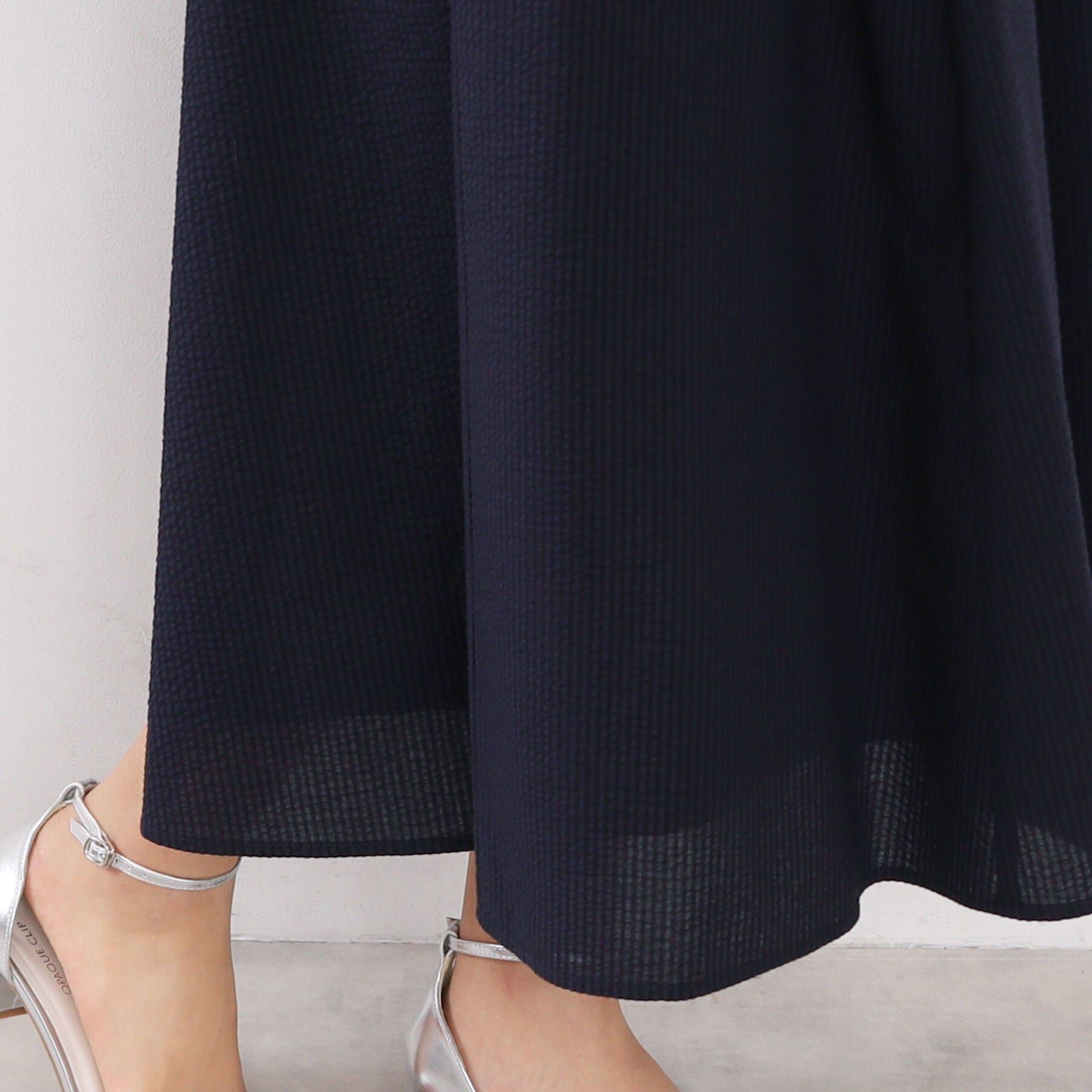 index「サッカーストライプロングフレアスカート【洗濯機洗い可】」|スカート|