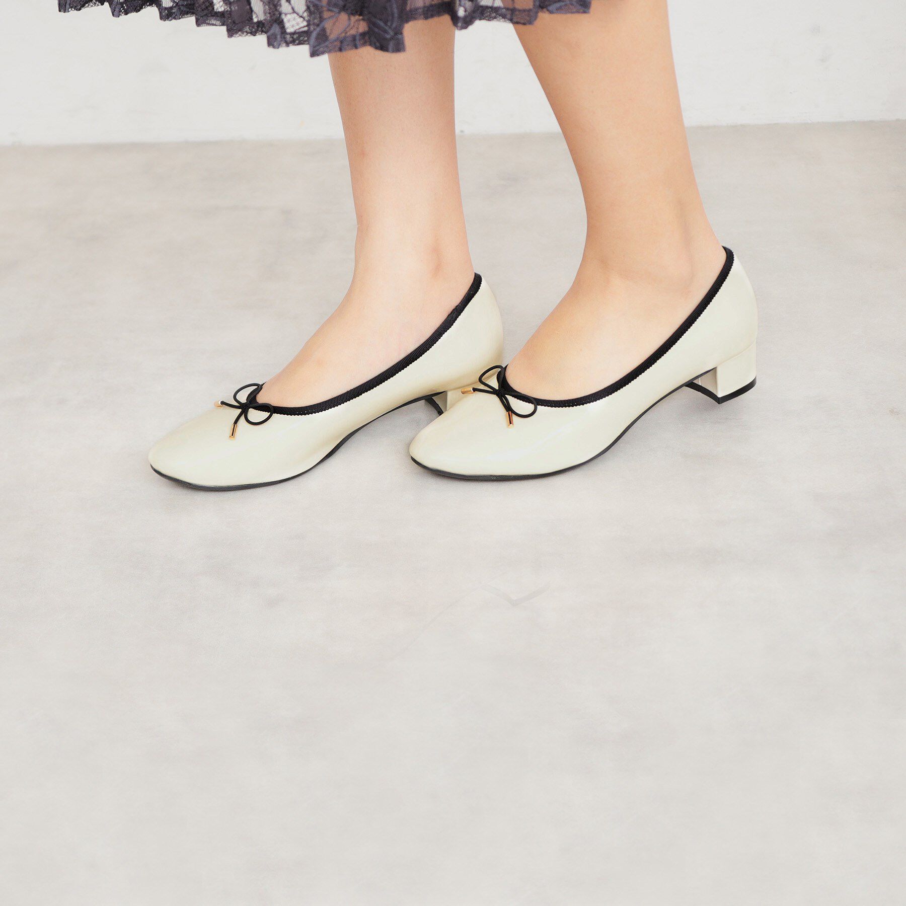 index「ラウンドトゥヒールバレエシューズ」|パンプス|