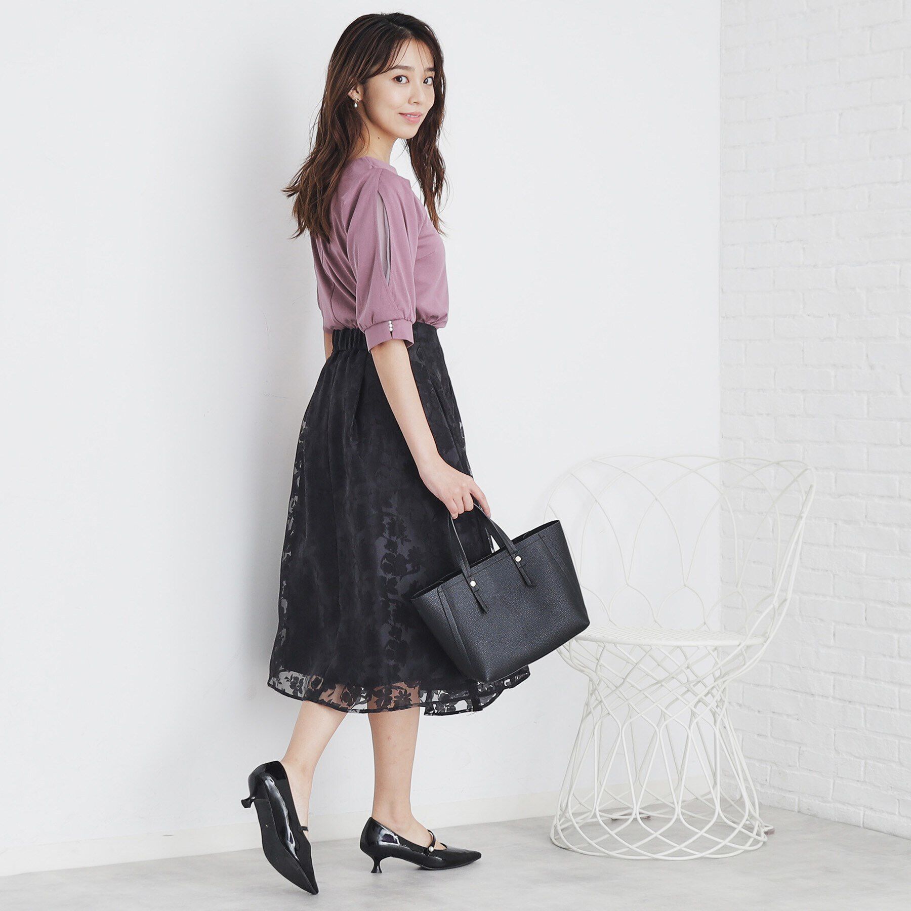 index「クールタッチラップスリーブトップス【洗濯機洗い可/接触冷感】」|Tシャツ・カットソー|