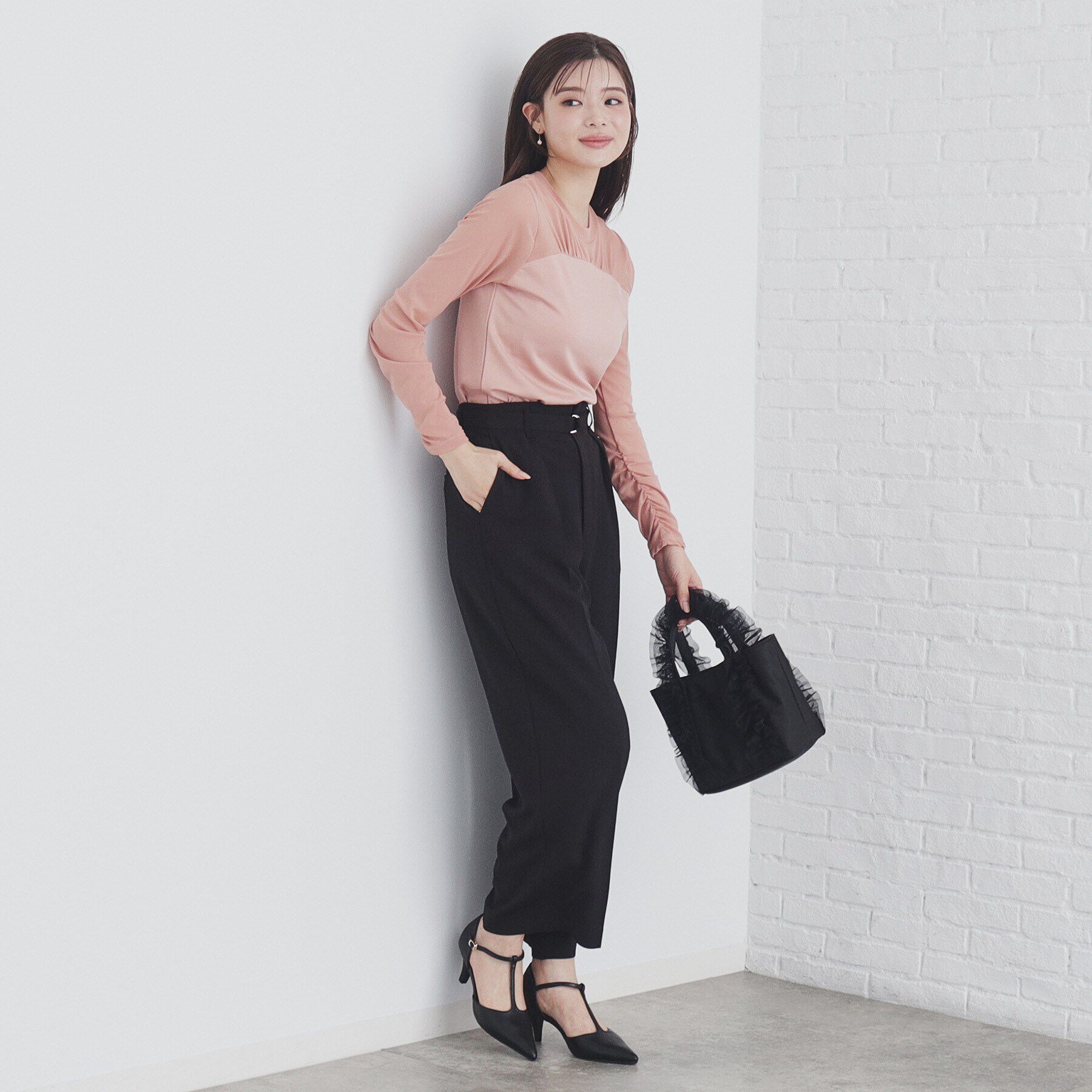 index「ストレッチベルテッドストレートパンツ【洗濯機洗い可/防シワ】」|その他|