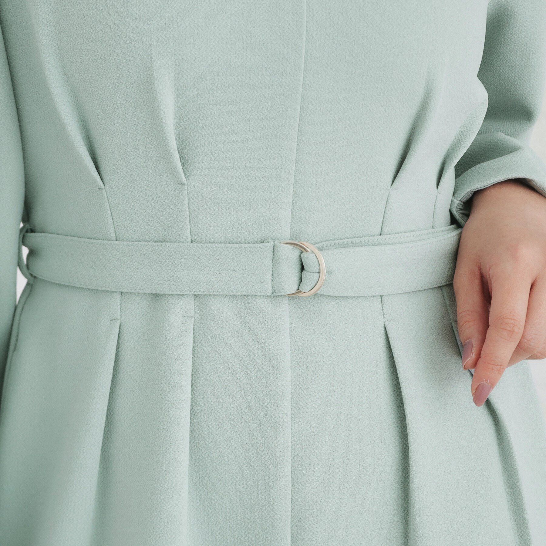 index「ストレッチウエストタックワンピース【洗濯機洗い可/抗ピル/防シワ】」|ワンピース|