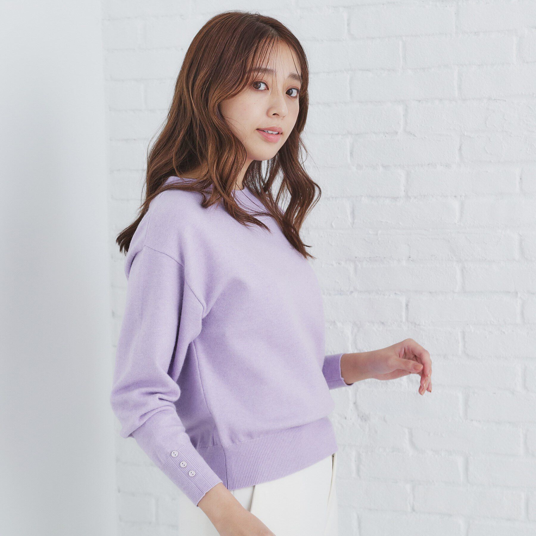 index「≪エマール検証済≫8colorボートネックニット【洗濯機洗い可】」|ニット・セーター|ラベンダー(080)