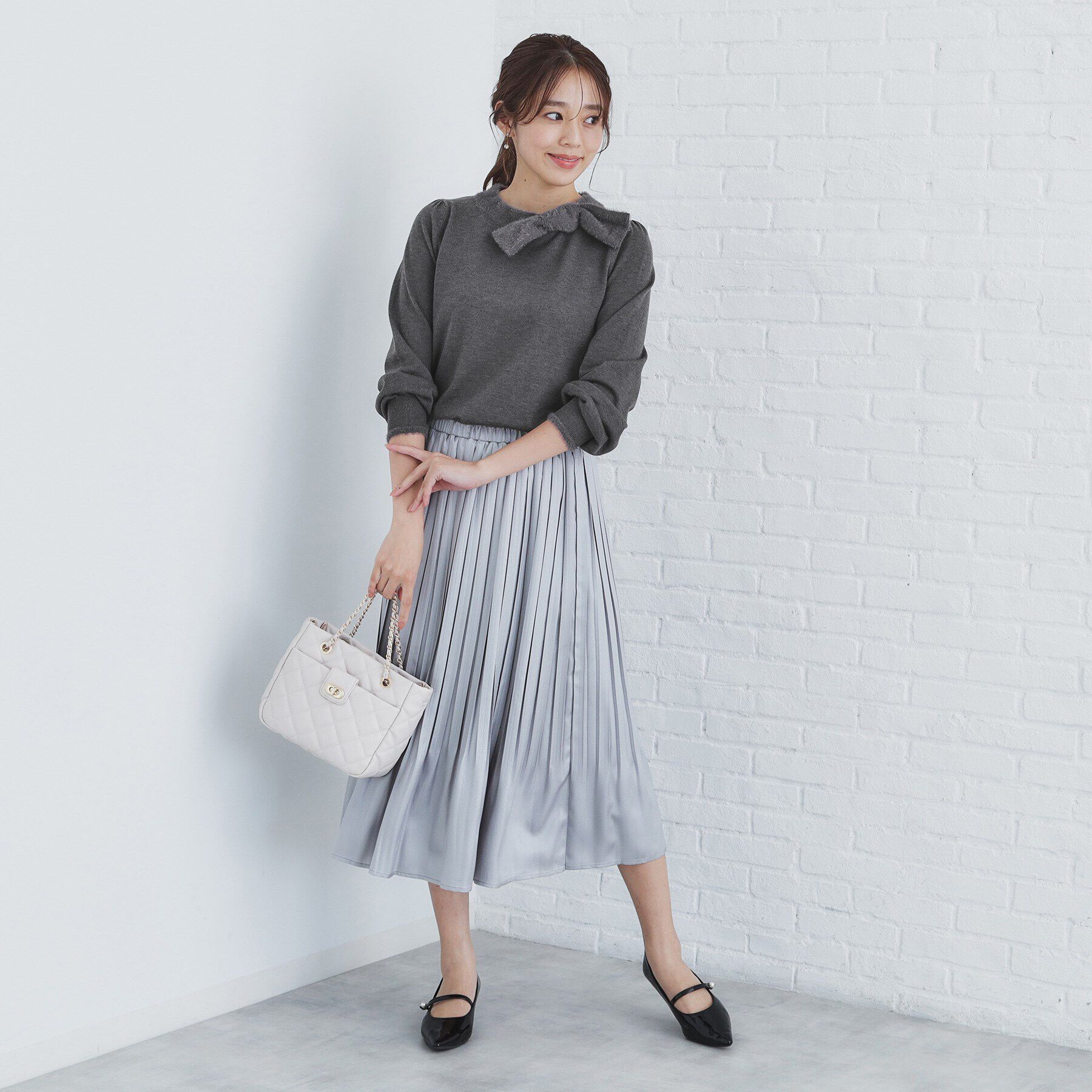 index「《6color/XS-LLsize》リボン取り外し2WAY フェザーリボンニット【洗濯機洗い可】」|ニット・セーター|