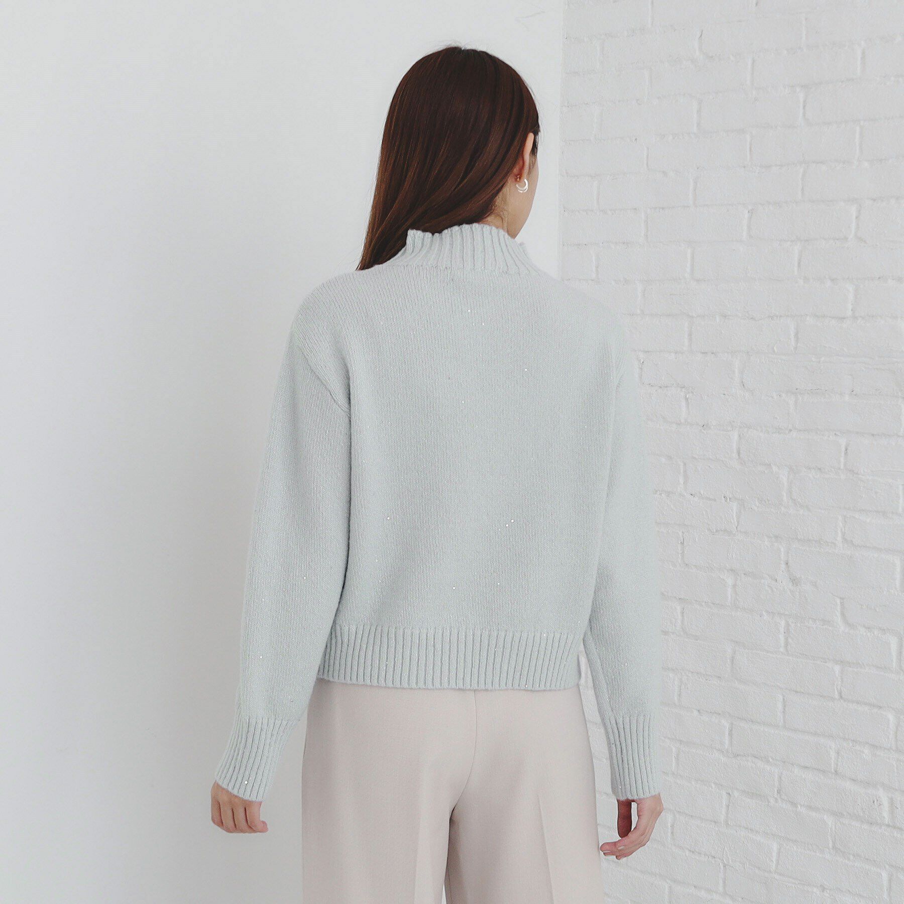 index「《美人百花掲載》スパンコールケーブルニット【洗濯機洗い可】」|ニット・セーター|