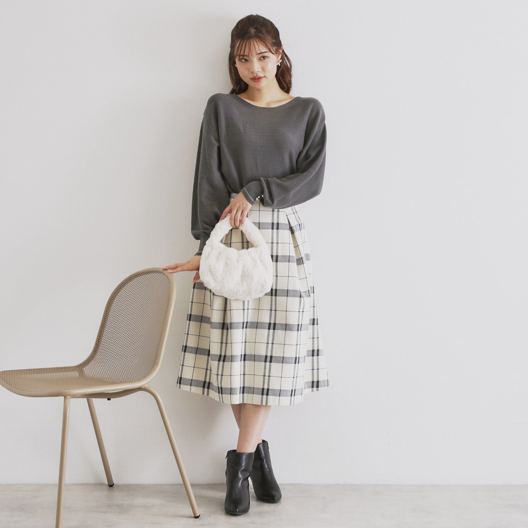 index「《6color/XS-LLsize》ボートネックドルマンニット【洗濯機洗い可】」|ニット・セーター|