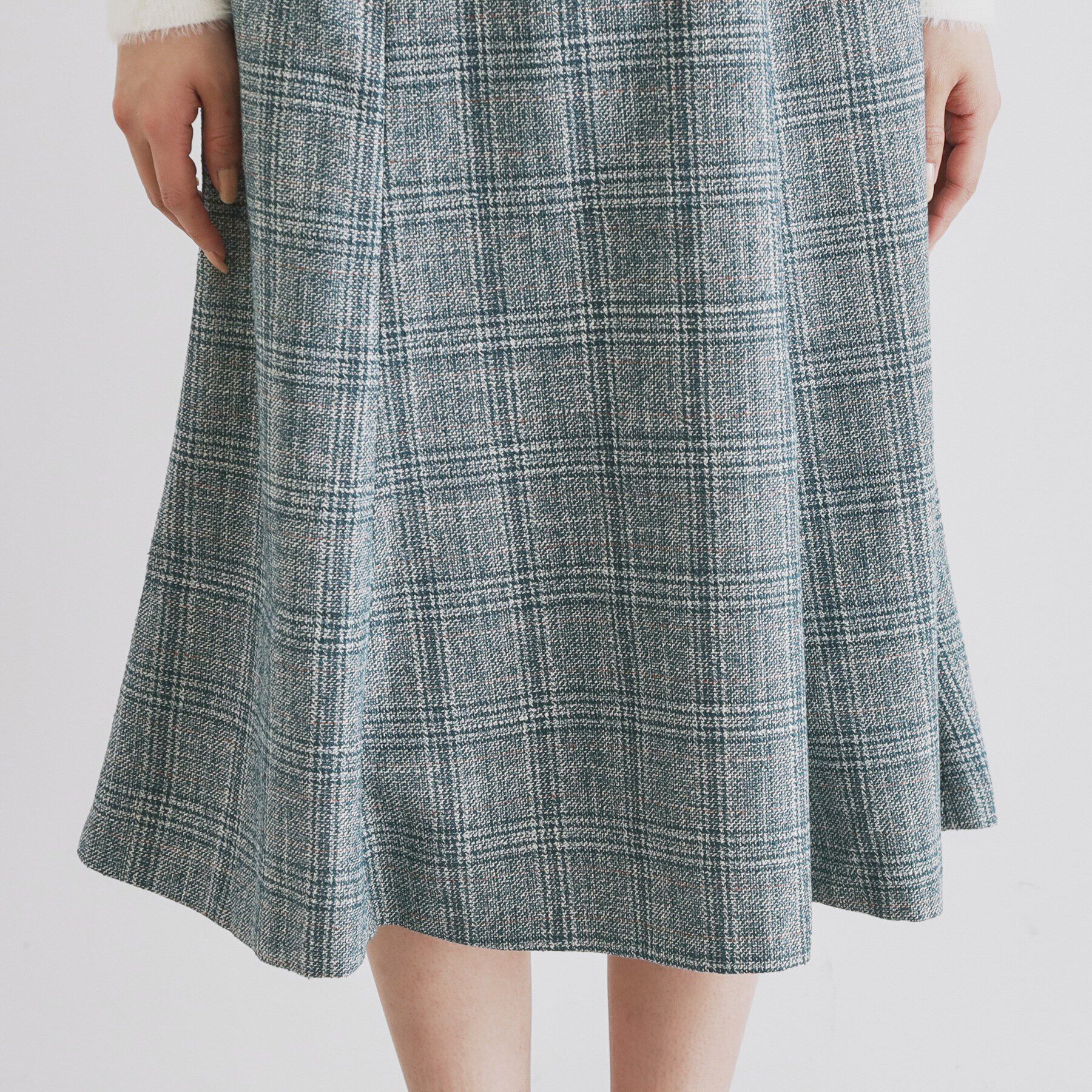 index「チェック柄マーメイドフレアスカート【洗濯機洗い可/イージーアイロン】」|スカート|