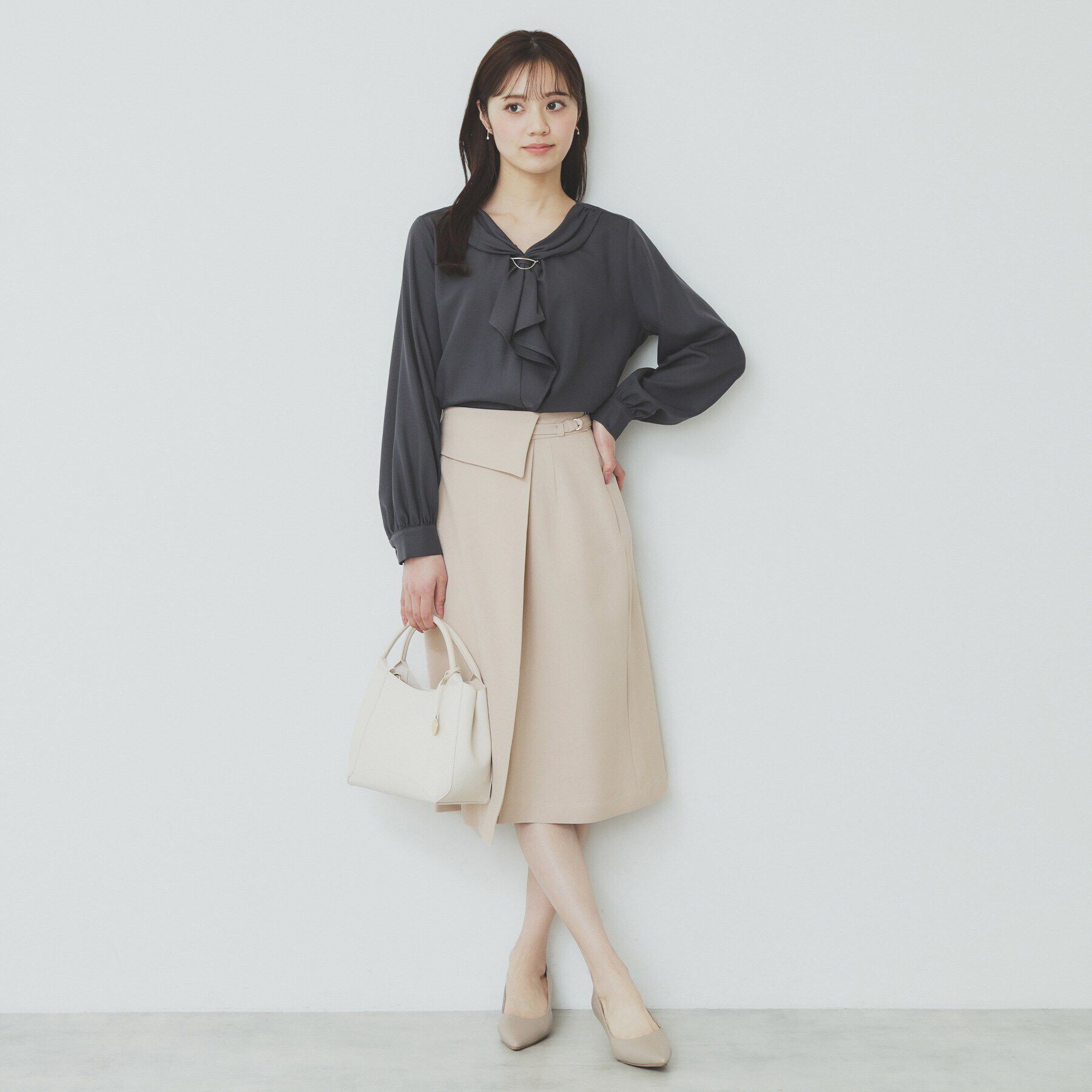 index「Aラインラップスカート【洗濯機洗い可/イージーアイロン/防シワ】」|スカート|