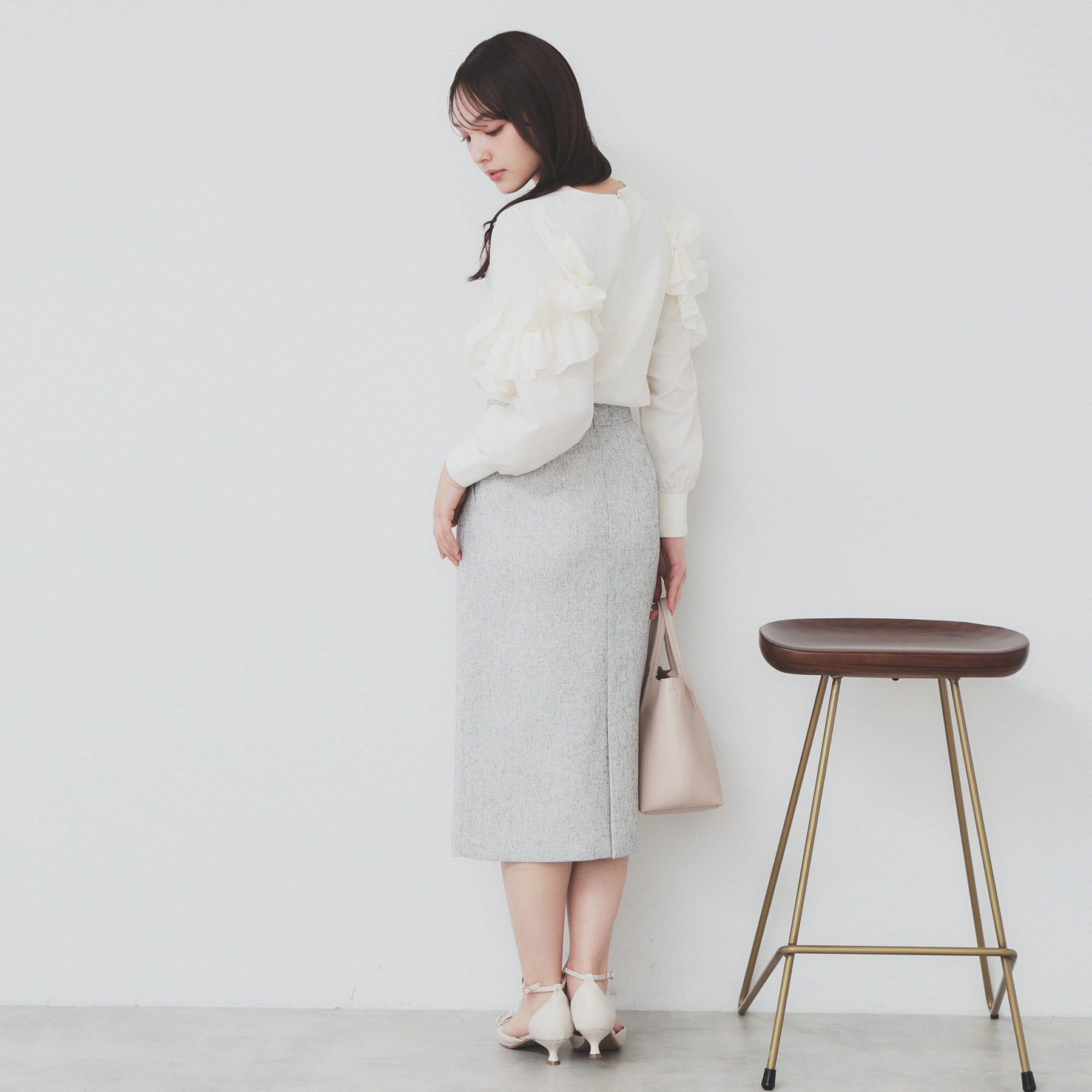 index「フリルスリーブドッキングトップス【洗濯機洗い可】」|Tシャツ・カットソー|