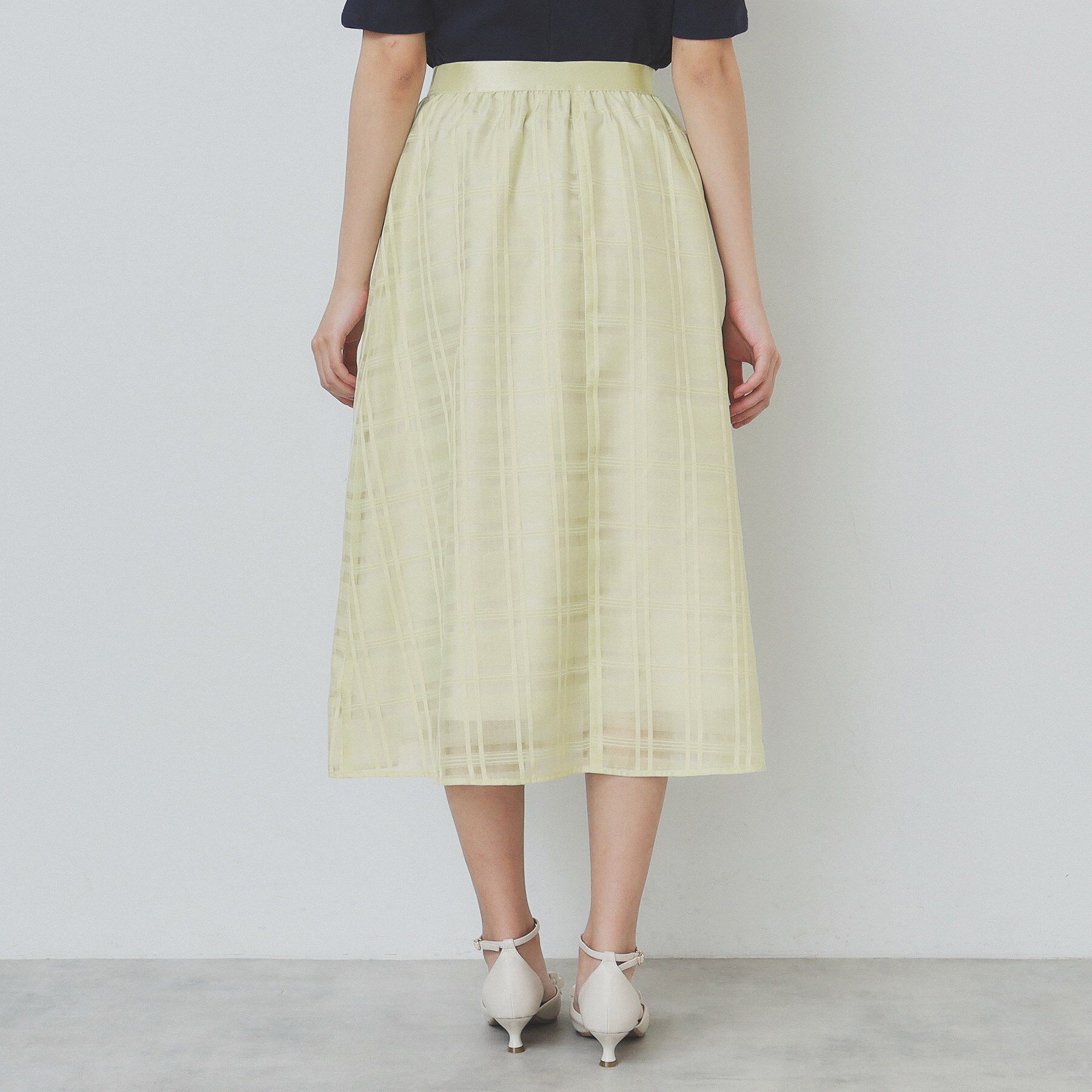 index「シアーチェックタックフレアスカート【洗濯機洗い可/イージーアイロン】」|スカート|