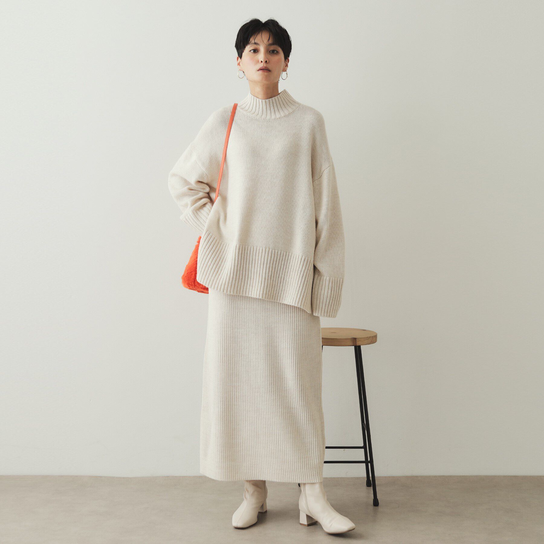 OPAQUE.CLIP「ミドルゲージナロースカート／セットアップ対応【洗濯機洗い可】」|スカート|