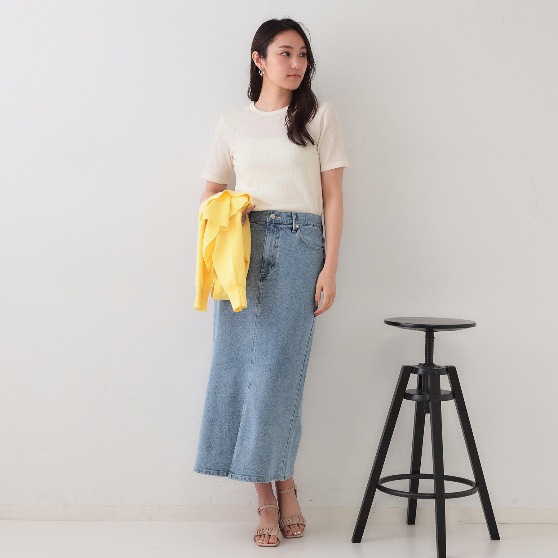 OPAQUE.CLIP「ストライプリブカットソー【洗濯機洗い可】」|Tシャツ・カットソー|