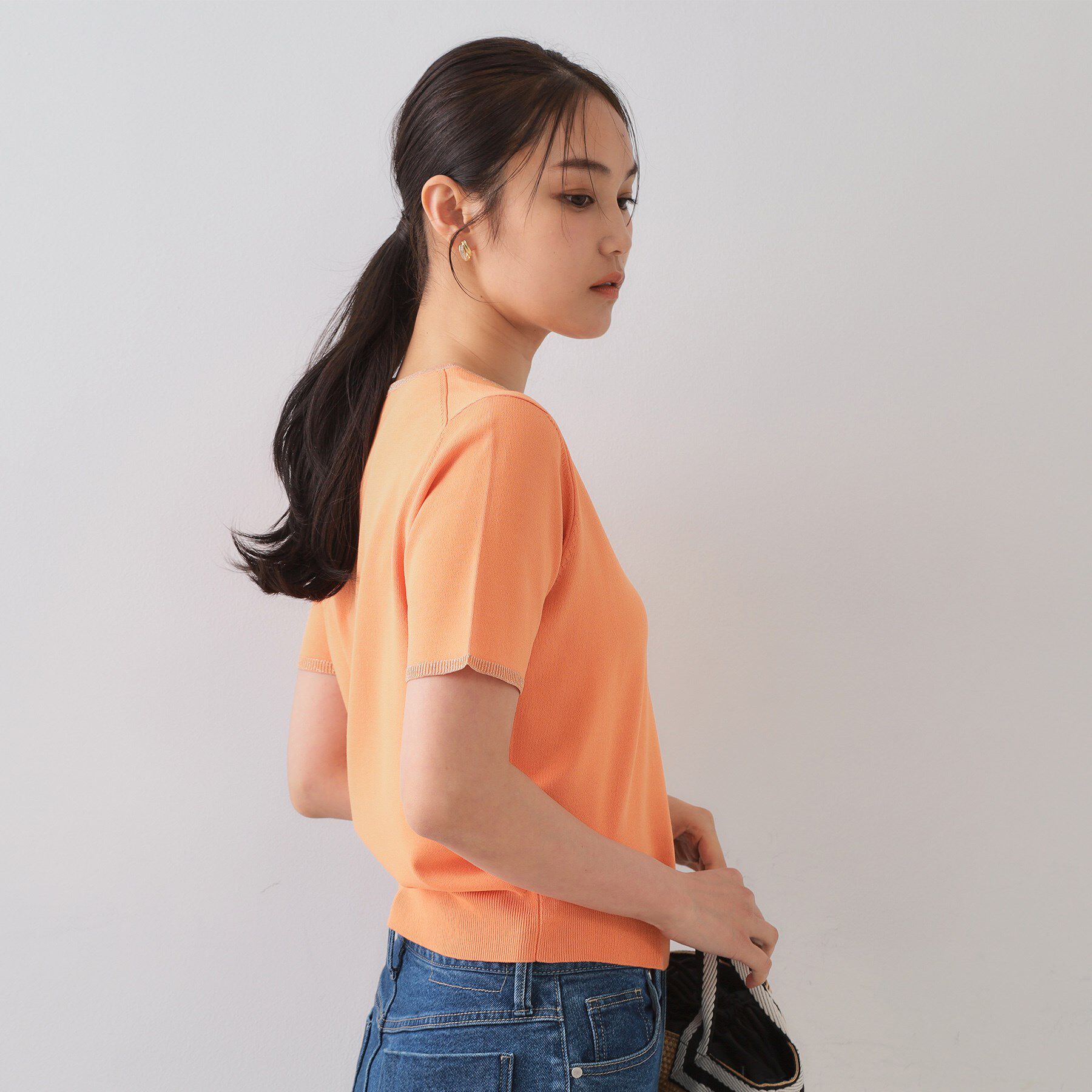 OPAQUE.CLIP「配色ラメニット/アンサンブル対応【洗濯機洗い可/抗ピル】」|ニット・セーター|