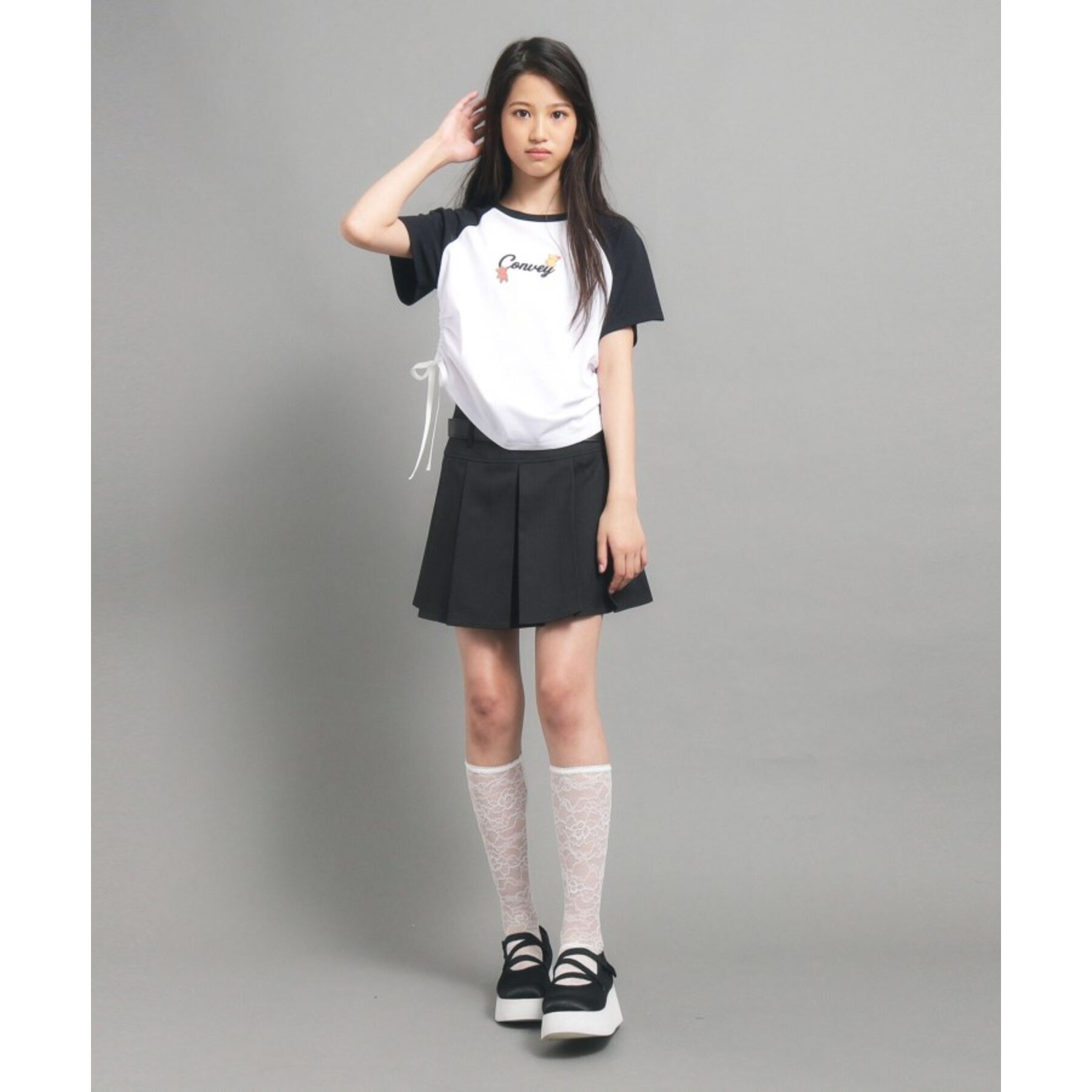 PINK-latte「【カラー追加/オールシーズン対応】ベルト付きプリーツスカート」|スカート|