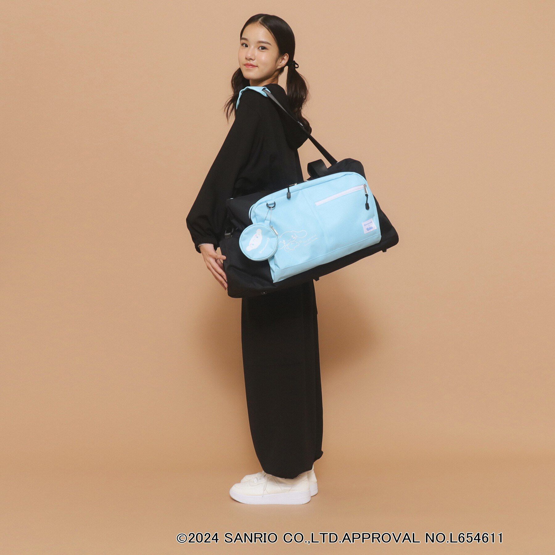 PINK-latte「【サンリオキャラクターズコラボ＆2WAY】ポーチ付きボストンバッグ」|ボストンバッグ|