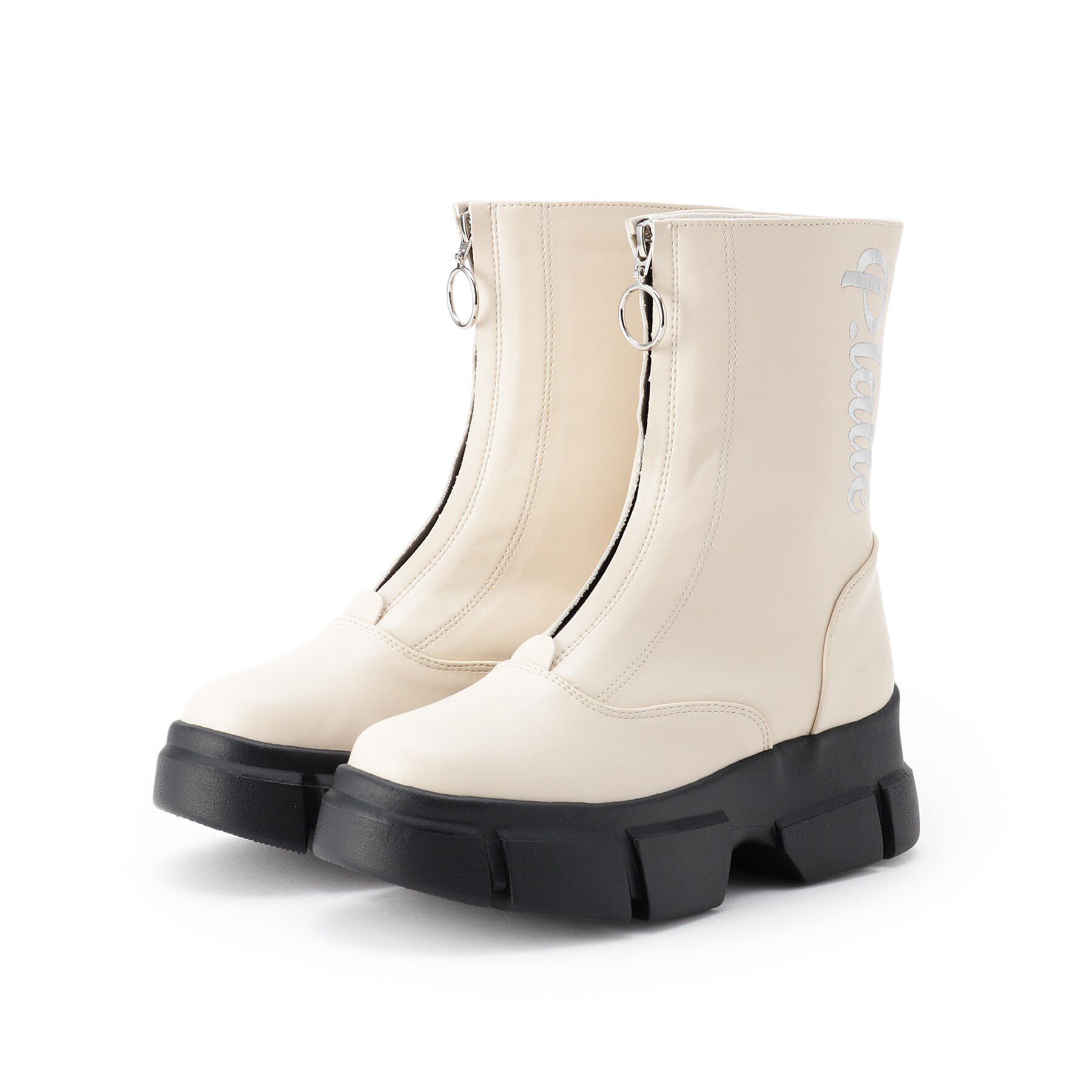 PINK-latte「ショートブーツ」|ショートブーツ|ホワイト(001)