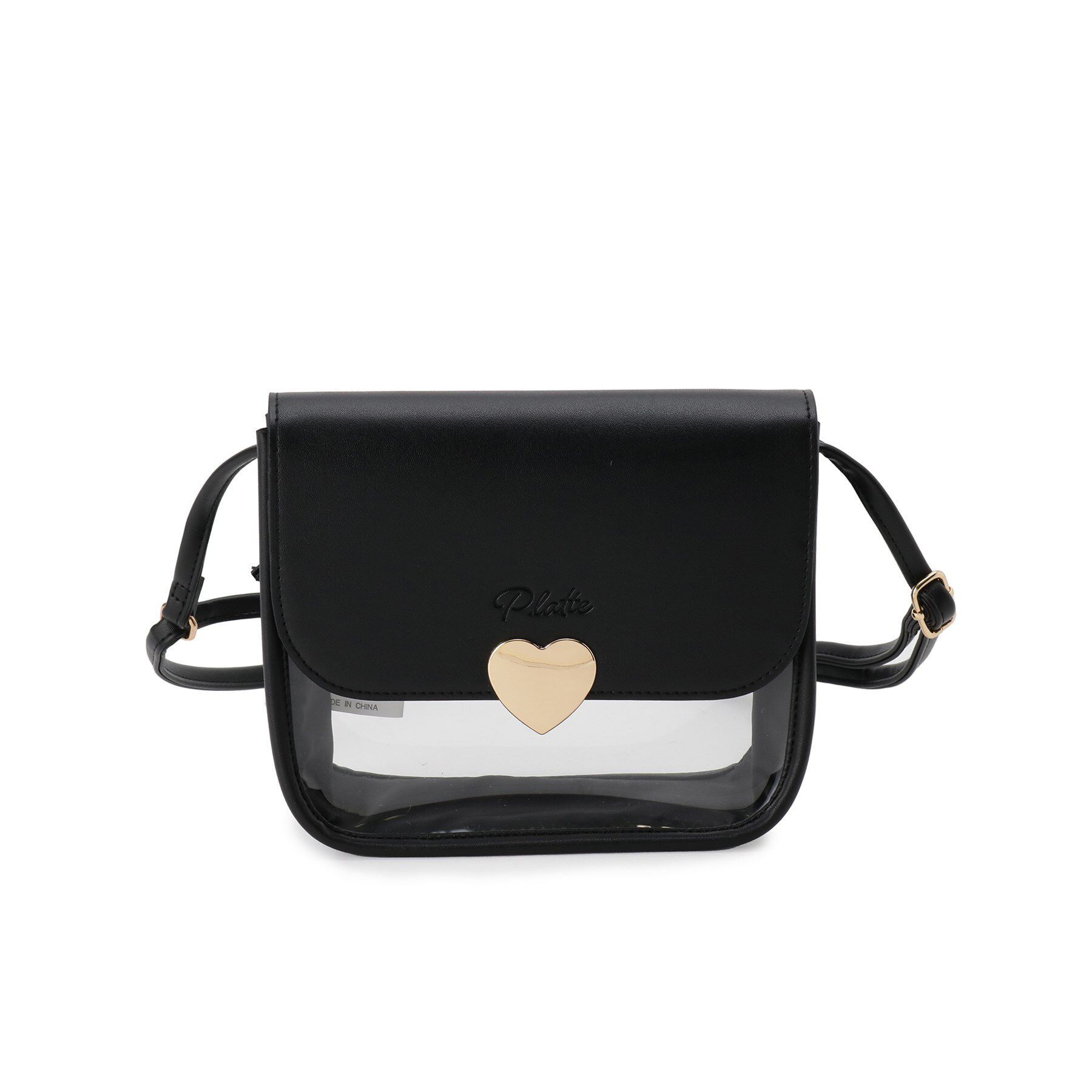 PINK-latte「ハートバックルPVCショルダーバッグ」|ショルダー・メッセンジャー|