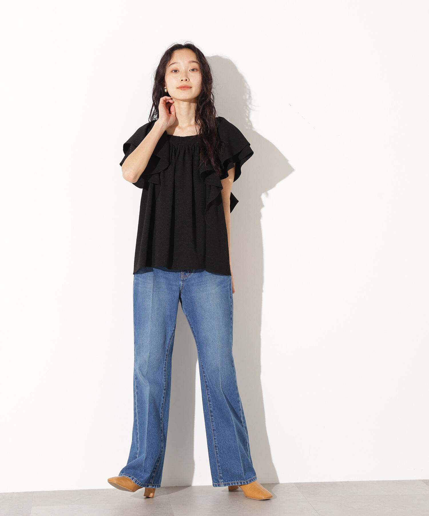  「ドビーフリルブラウス」|シャツ・ブラウス|