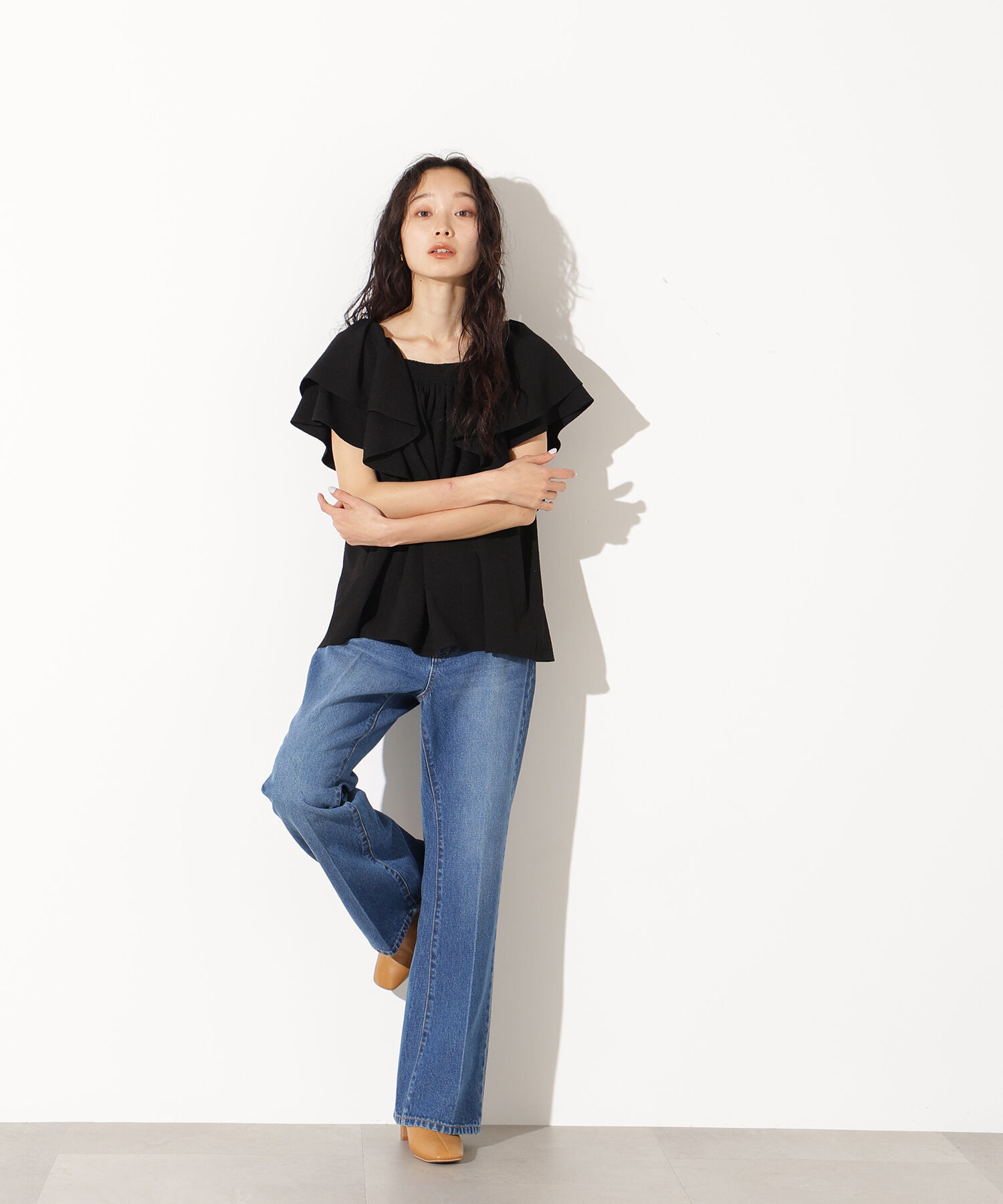  「ドビーフリルブラウス」|シャツ・ブラウス|