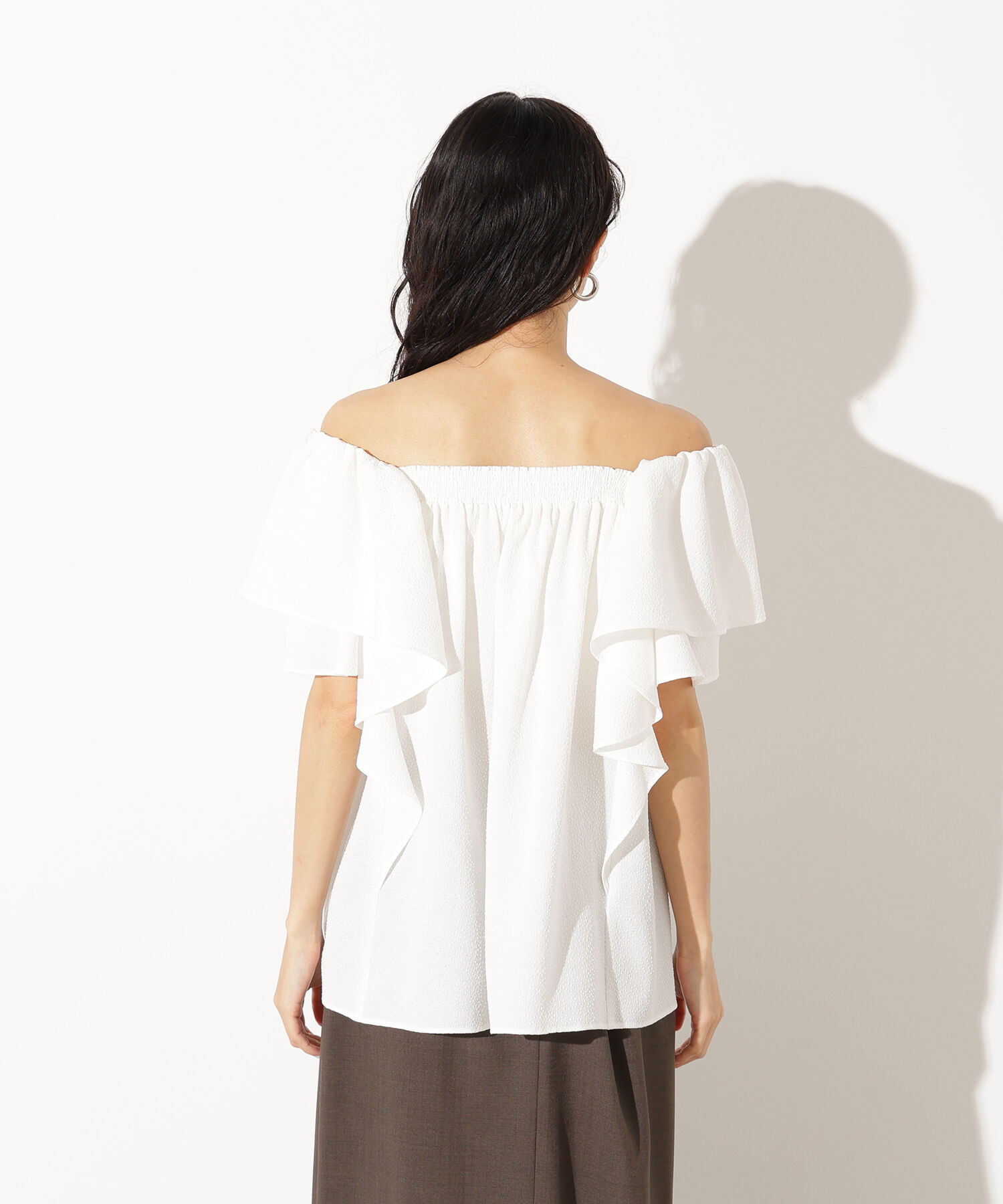  「ドビーフリルブラウス」|シャツ・ブラウス|