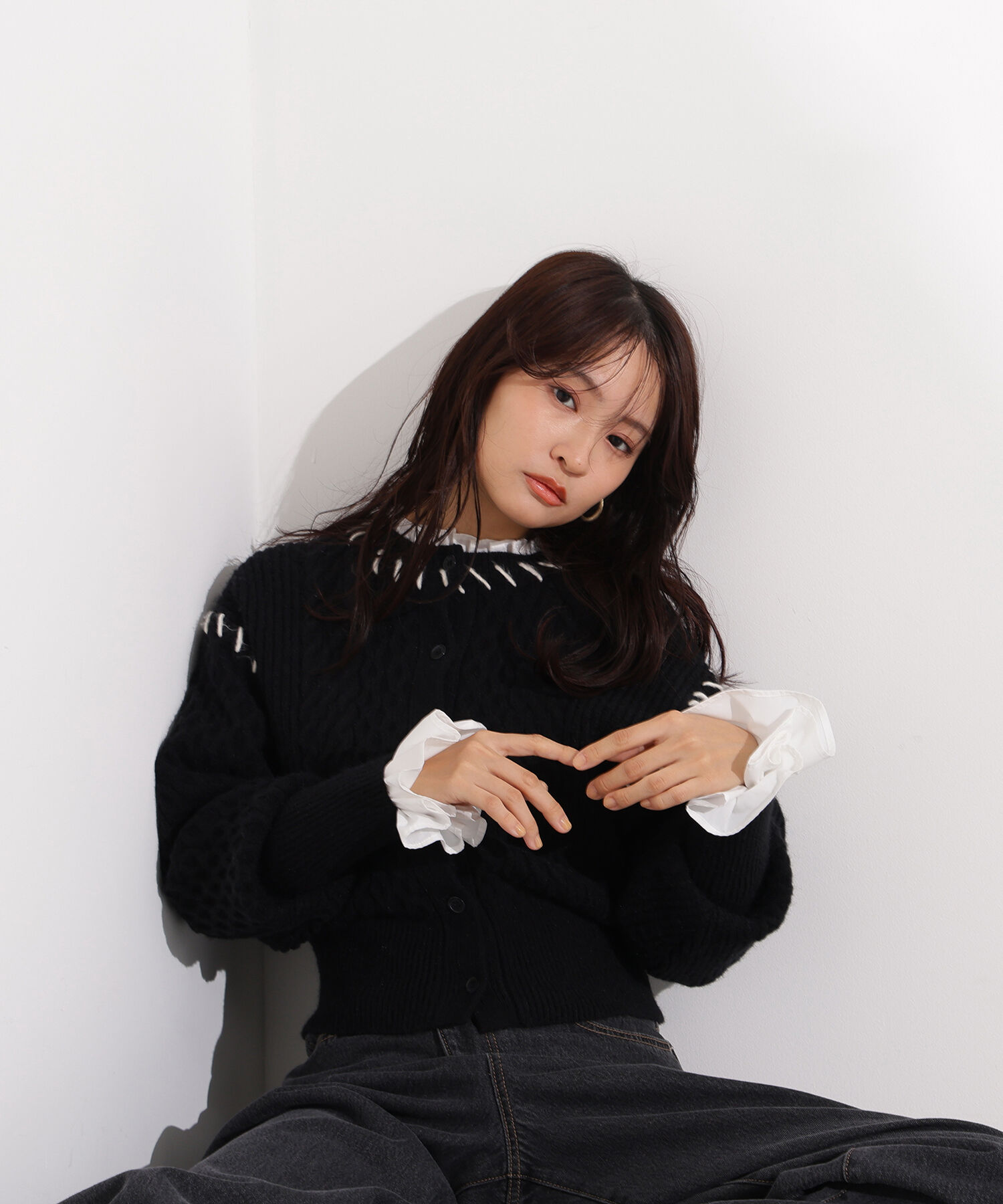  「ケーブルステッチカーディガン」|ニット・セーター|