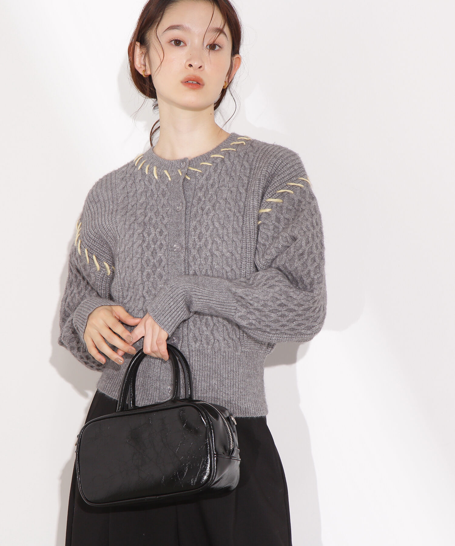  「ケーブルステッチカーディガン」|ニット・セーター|