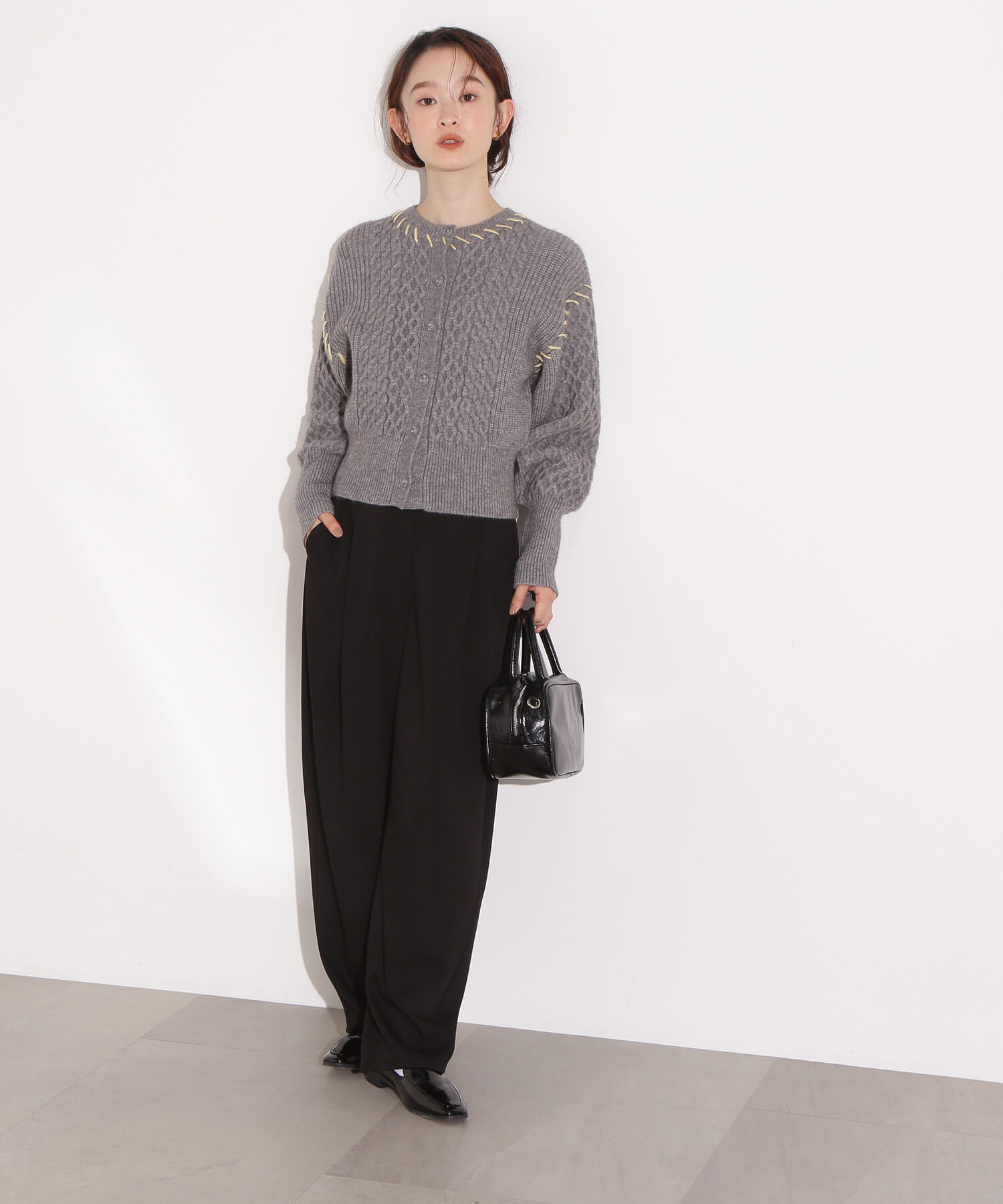  「ケーブルステッチカーディガン」|ニット・セーター|