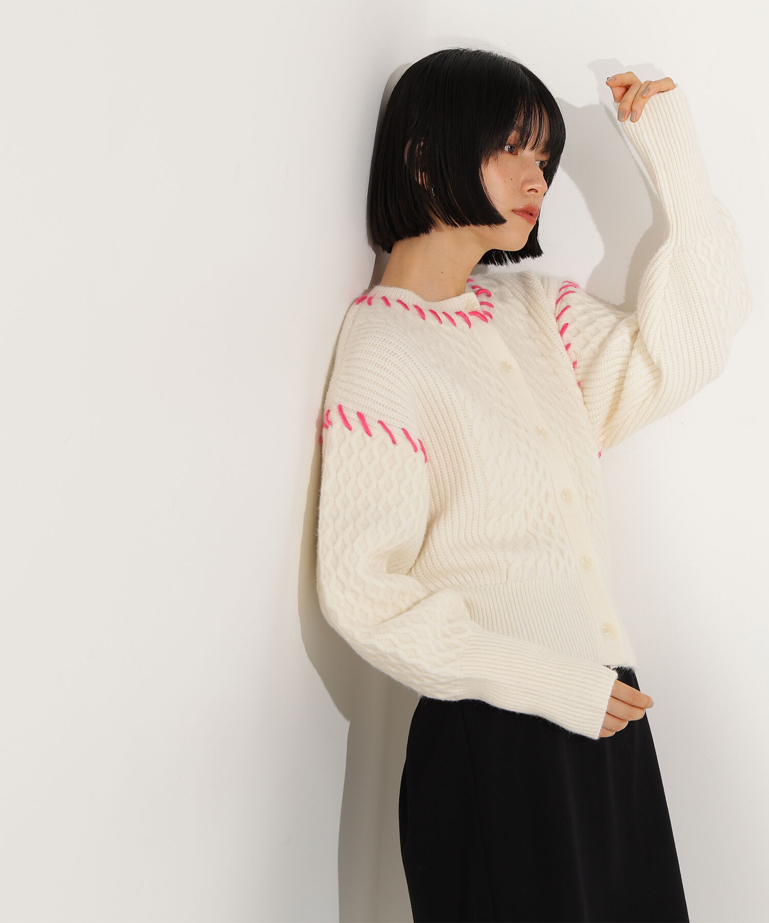  「ケーブルステッチカーディガン」|ニット・セーター|