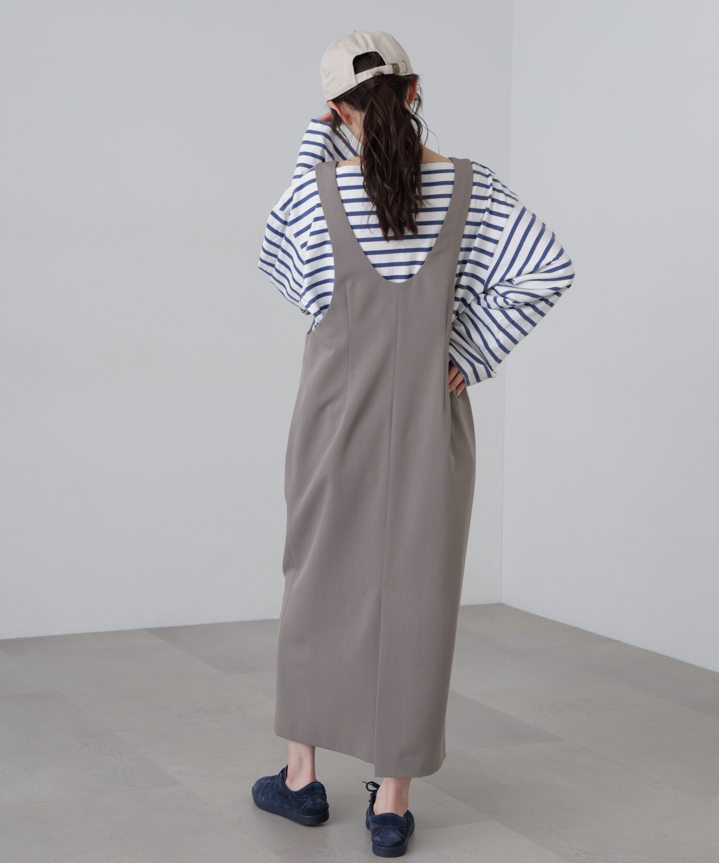  「Uネックジャンパースカート」|ワンピース|