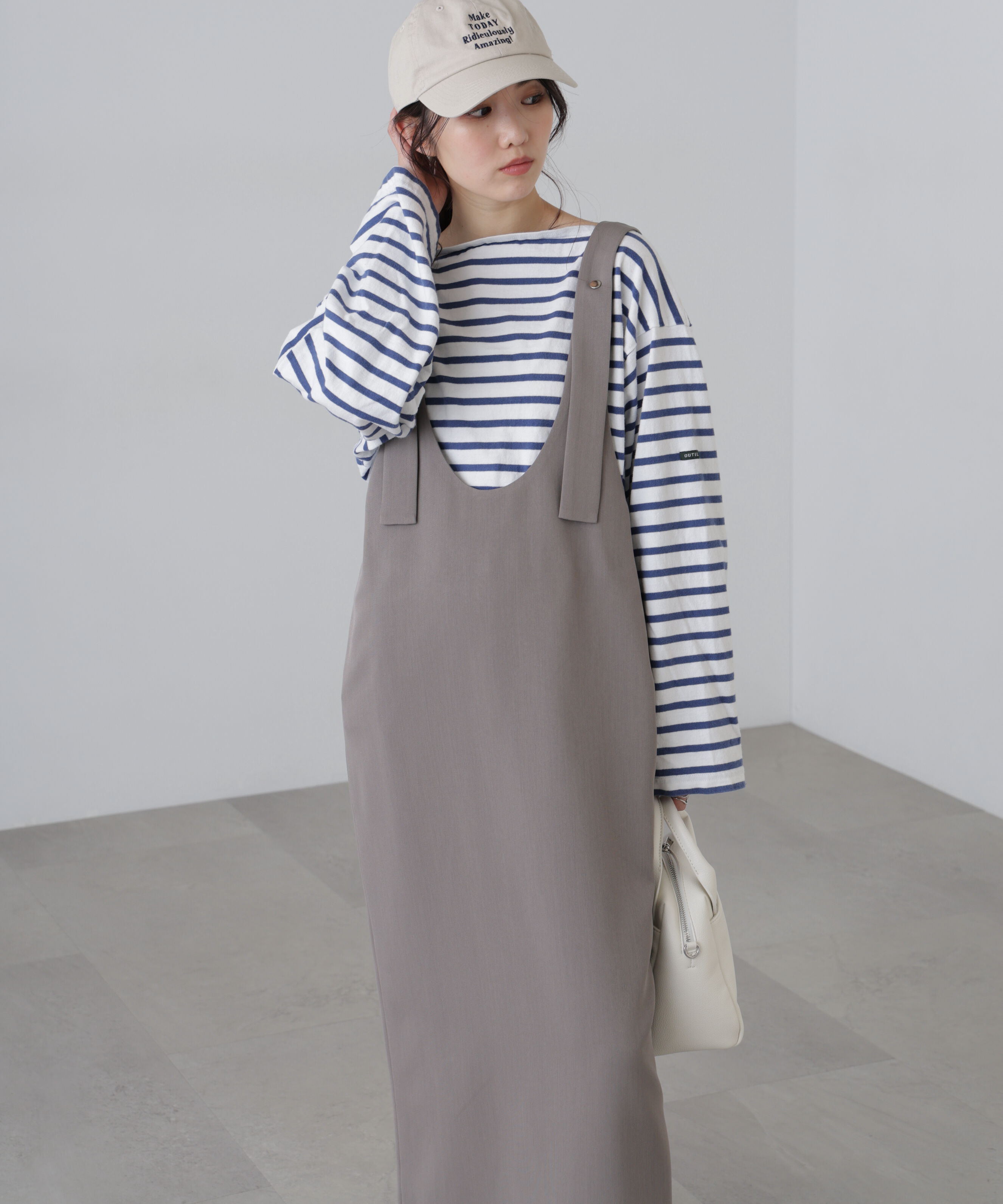  「Uネックジャンパースカート」|ワンピース|