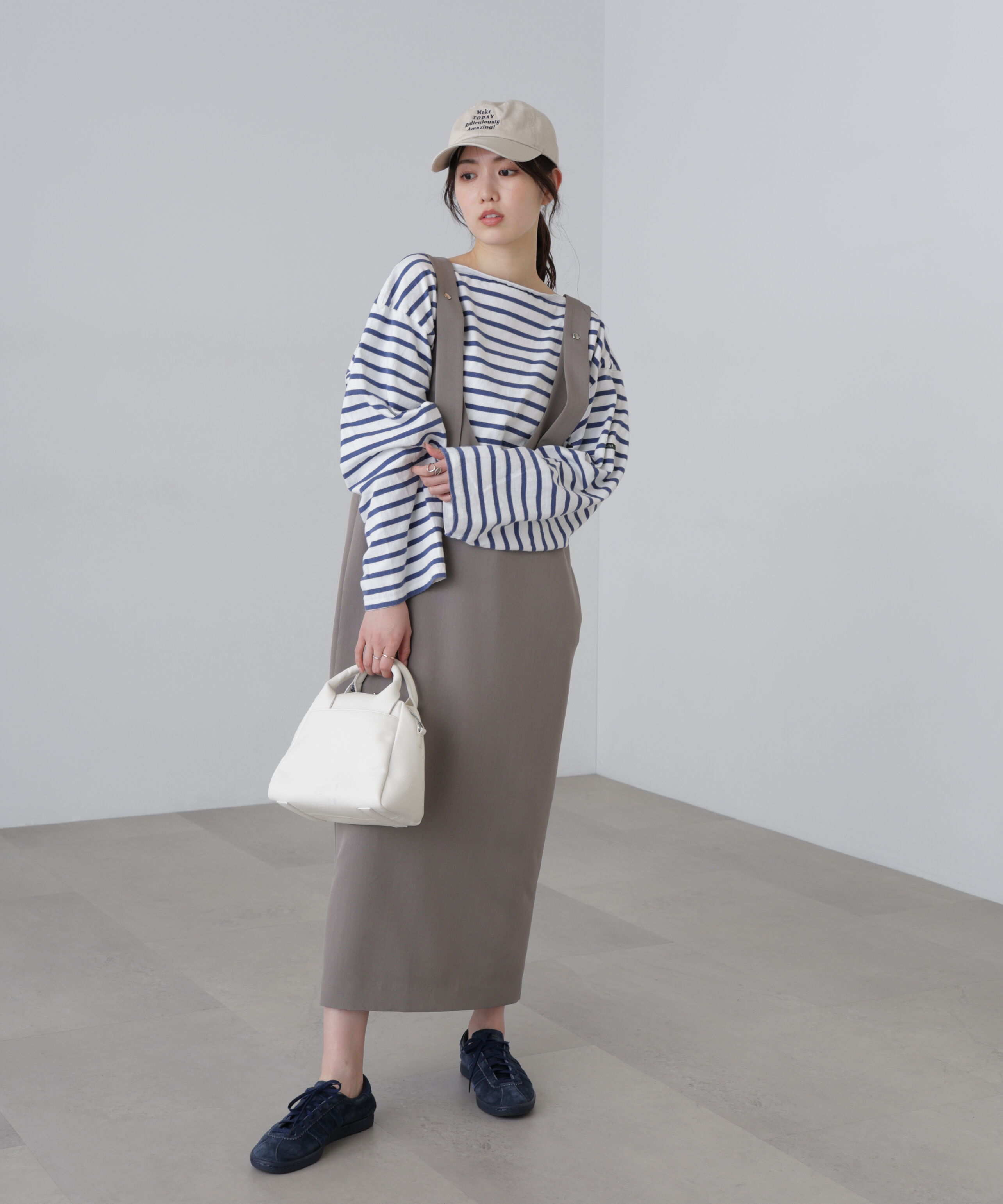  「Uネックジャンパースカート」|ワンピース|