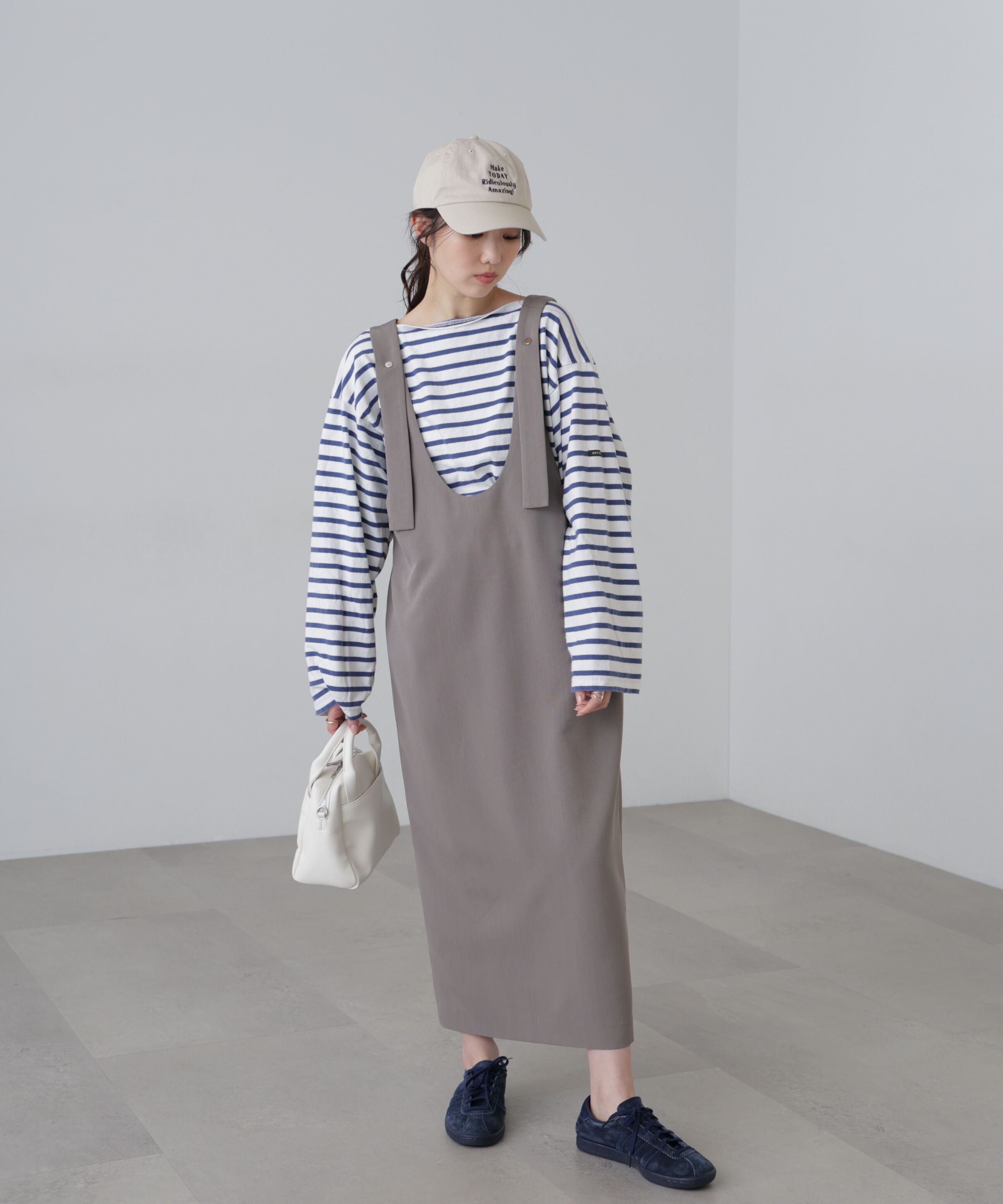  「Uネックジャンパースカート」|ワンピース|