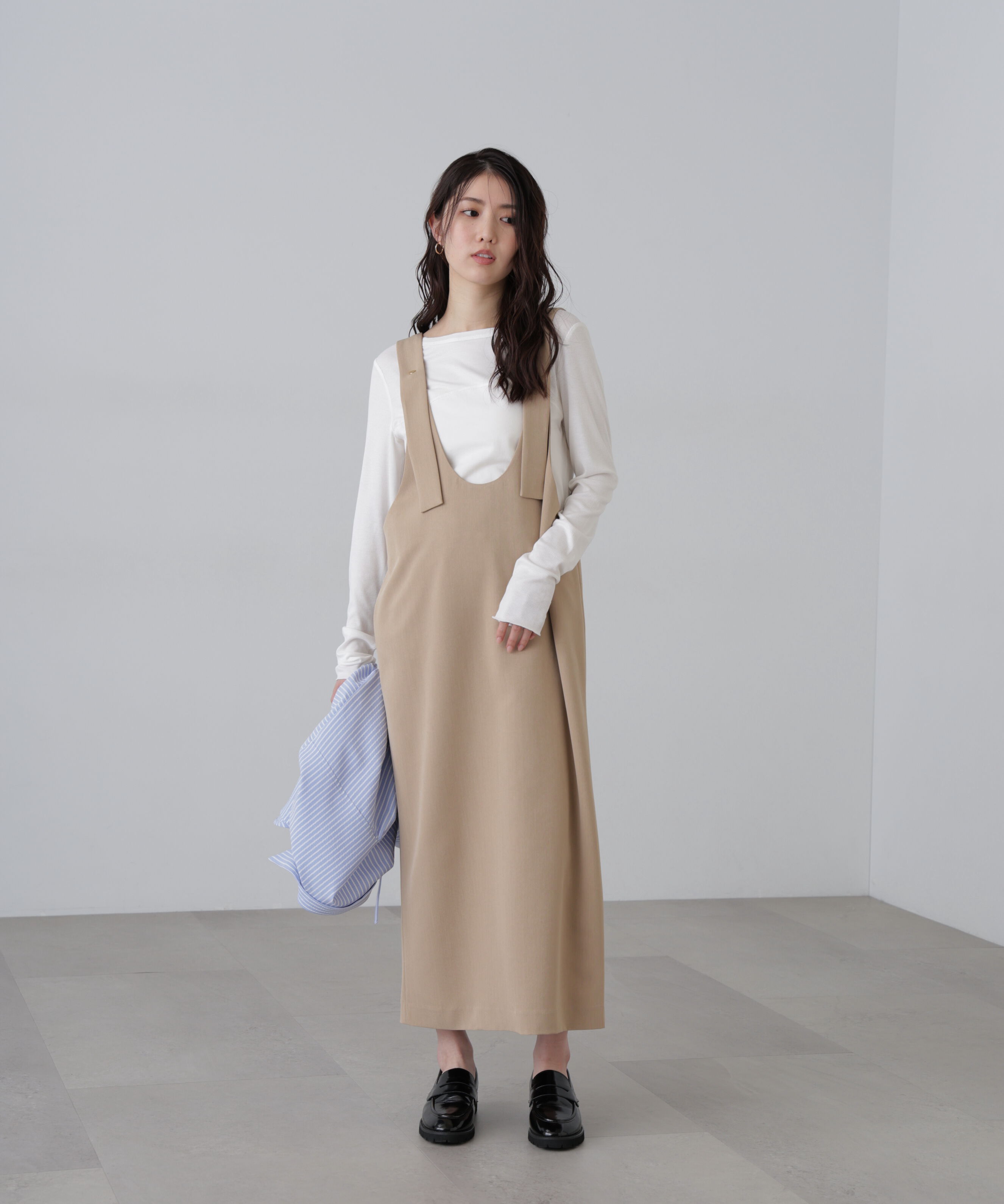  「Uネックジャンパースカート」|ワンピース|