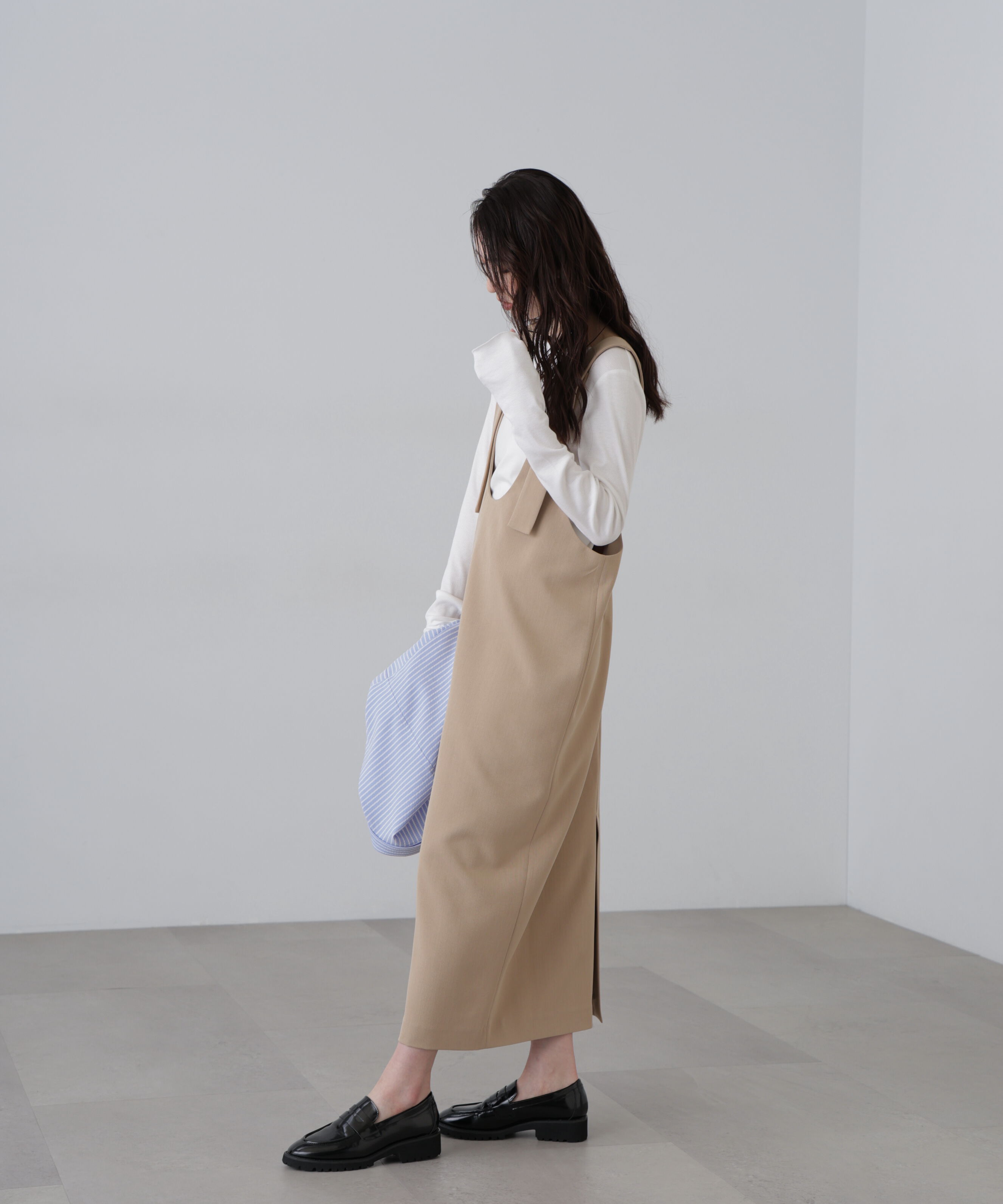  「Uネックジャンパースカート」|ワンピース|