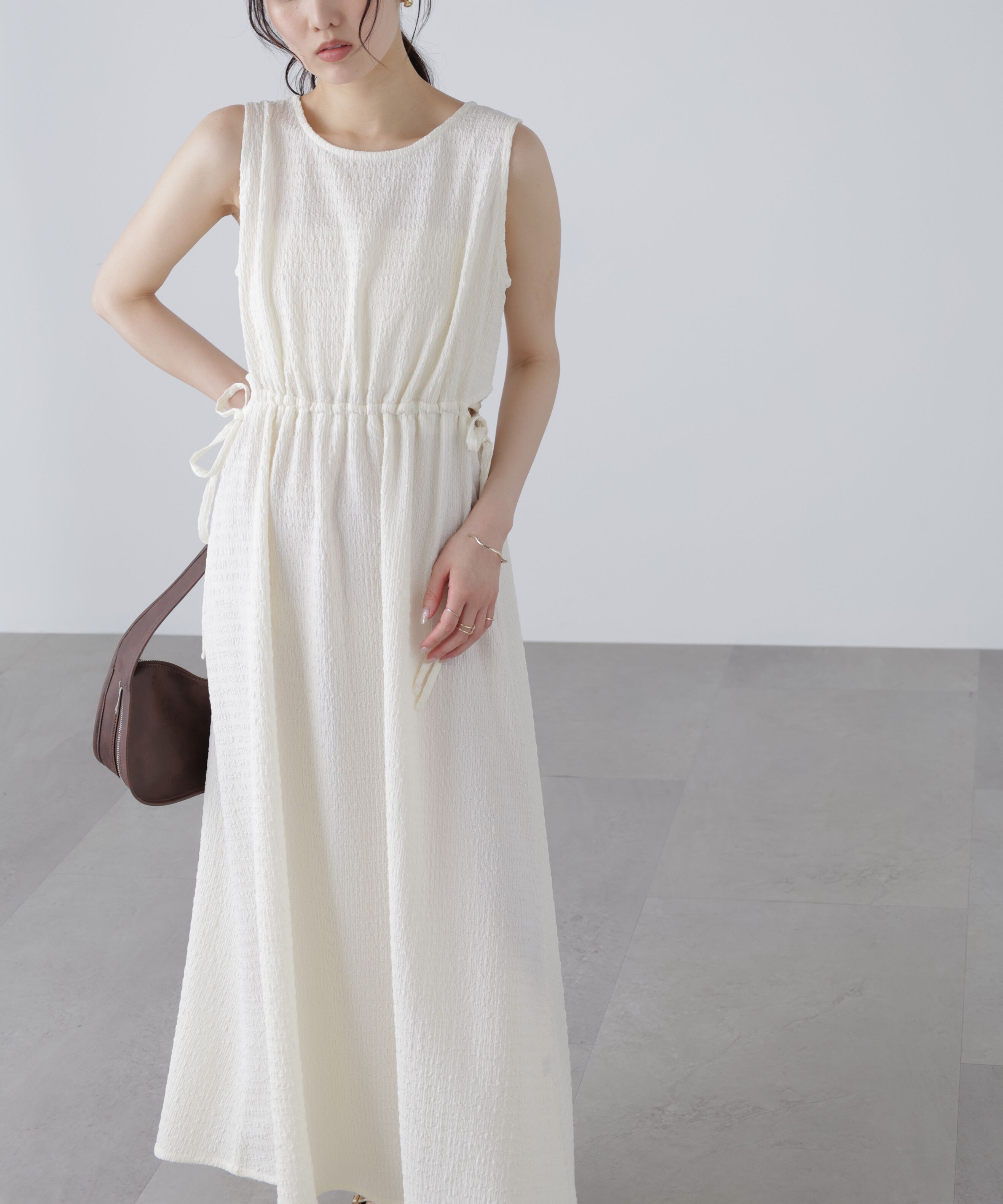  「サイドカットノースリカットソーワンピース」|ワンピース|