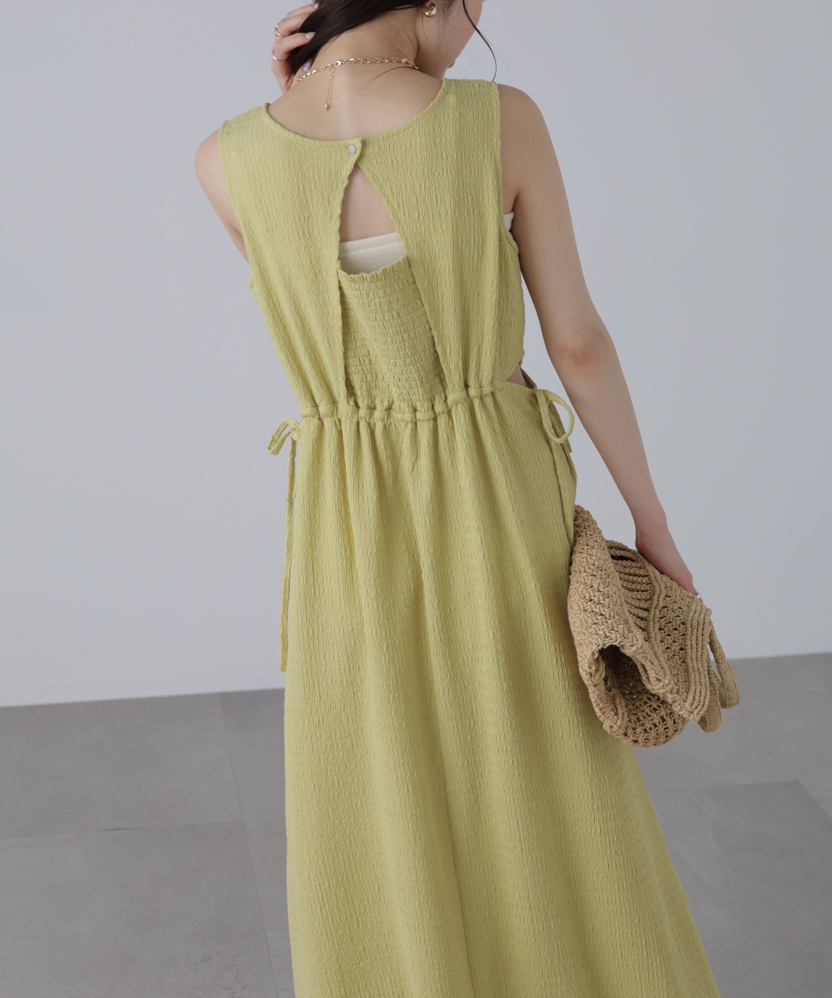  「サイドカットノースリカットソーワンピース」|ワンピース|