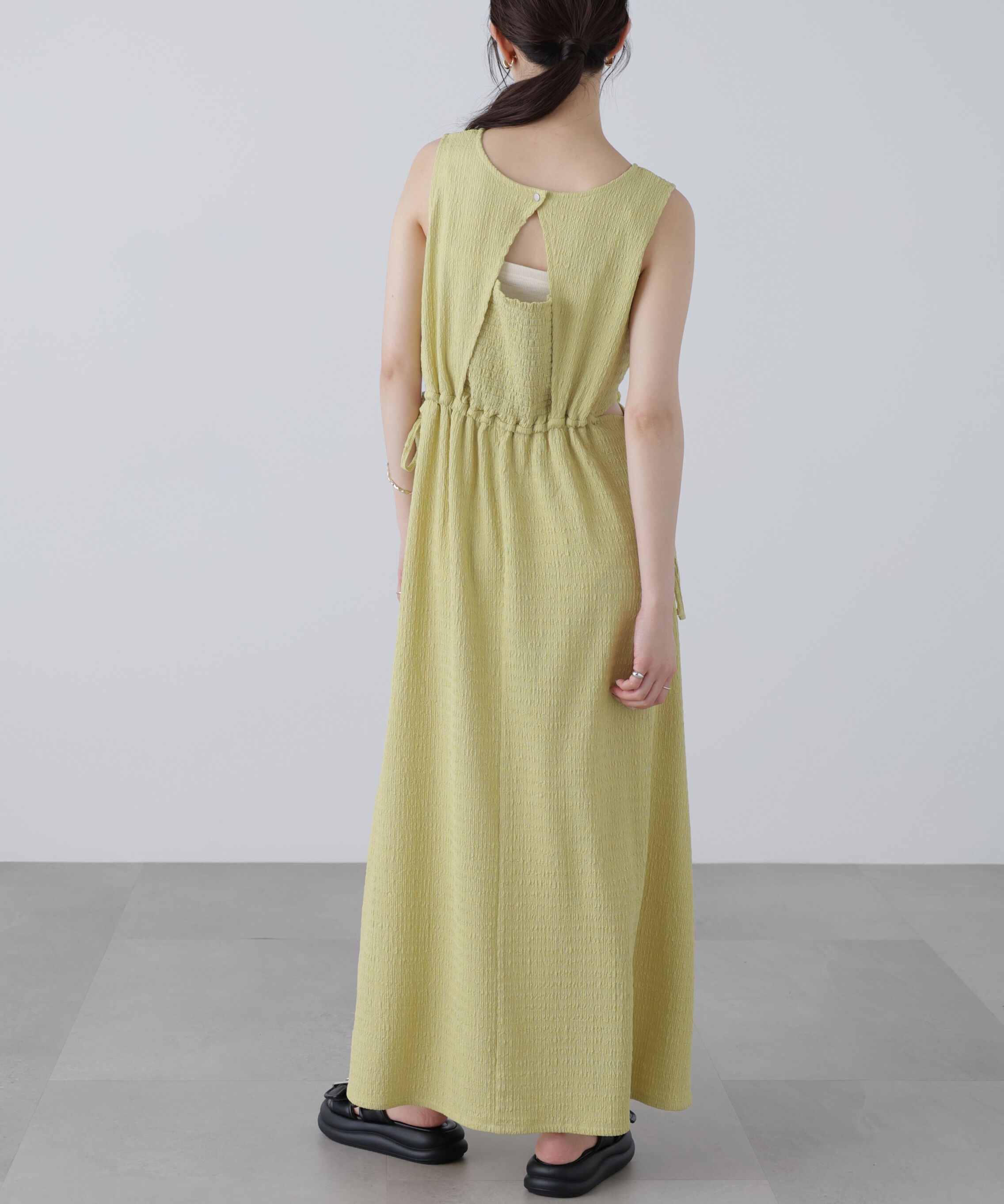  「サイドカットノースリカットソーワンピース」|ワンピース|