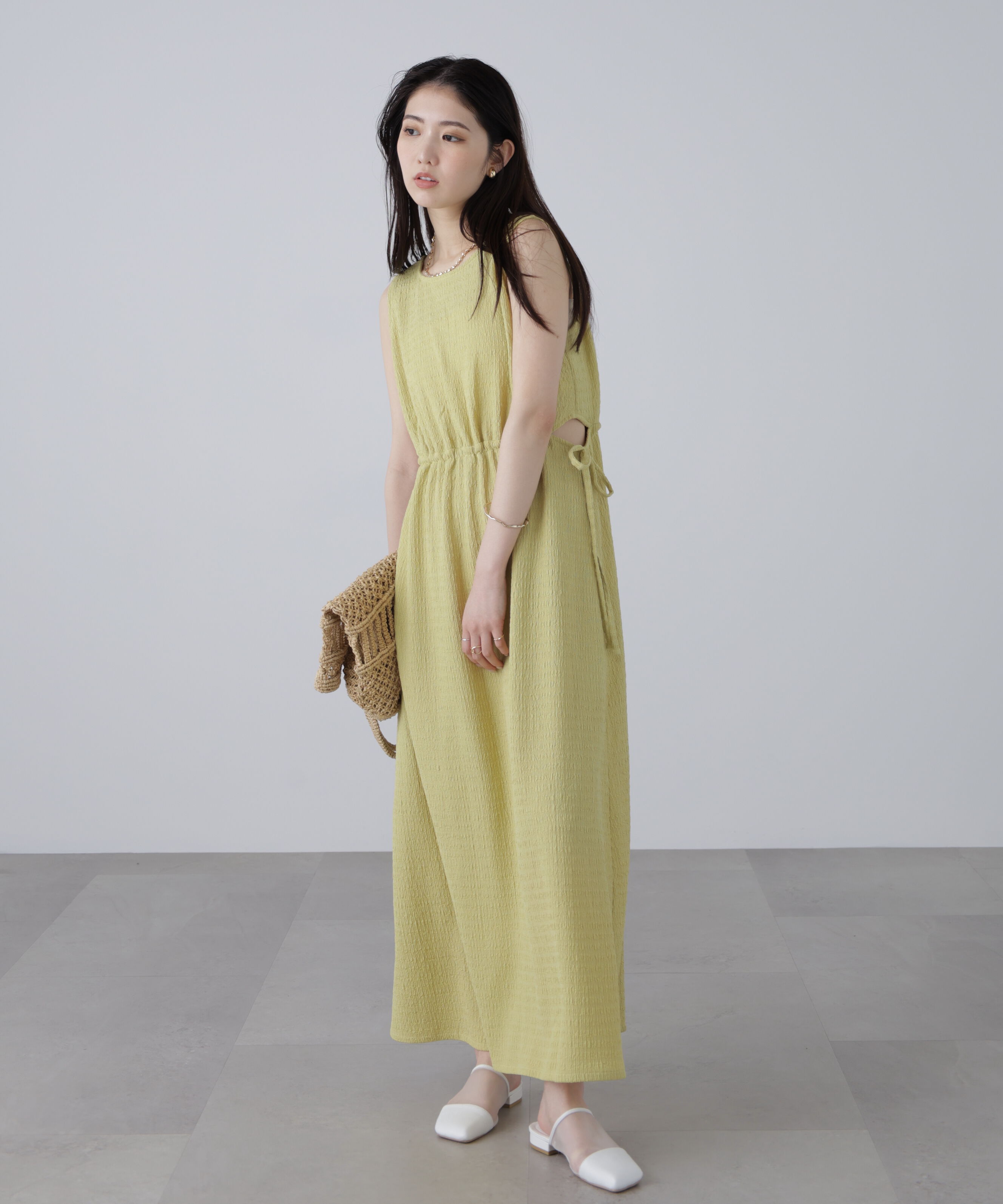  「サイドカットノースリカットソーワンピース」|ワンピース|