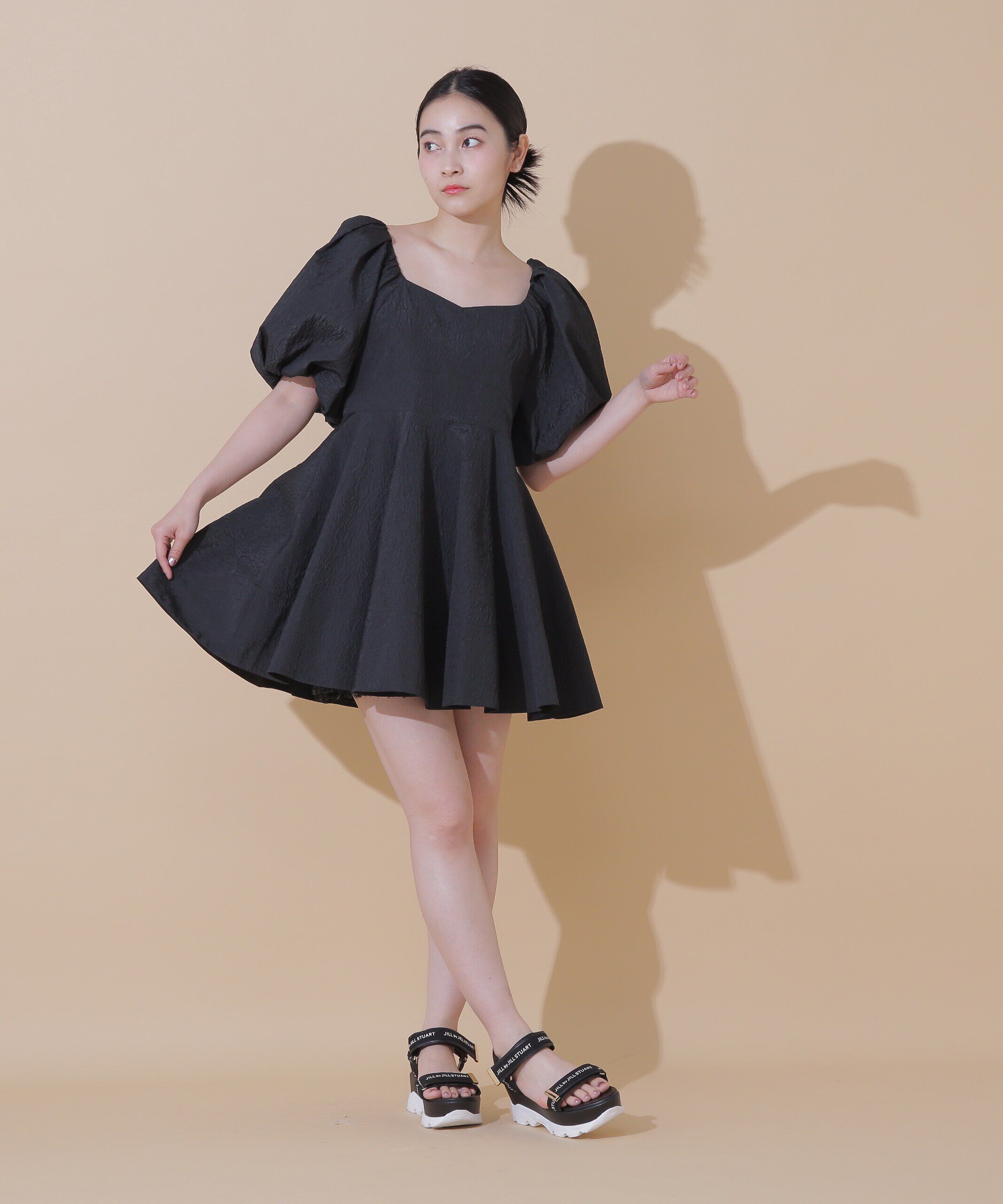  「◇ジャガードミニワンピース」|ワンピース|