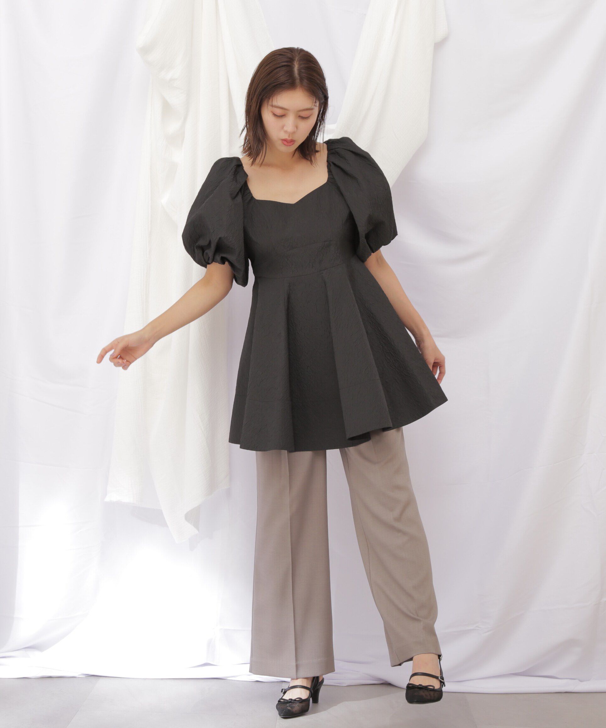  「◇ジャガードミニワンピース」|ワンピース|