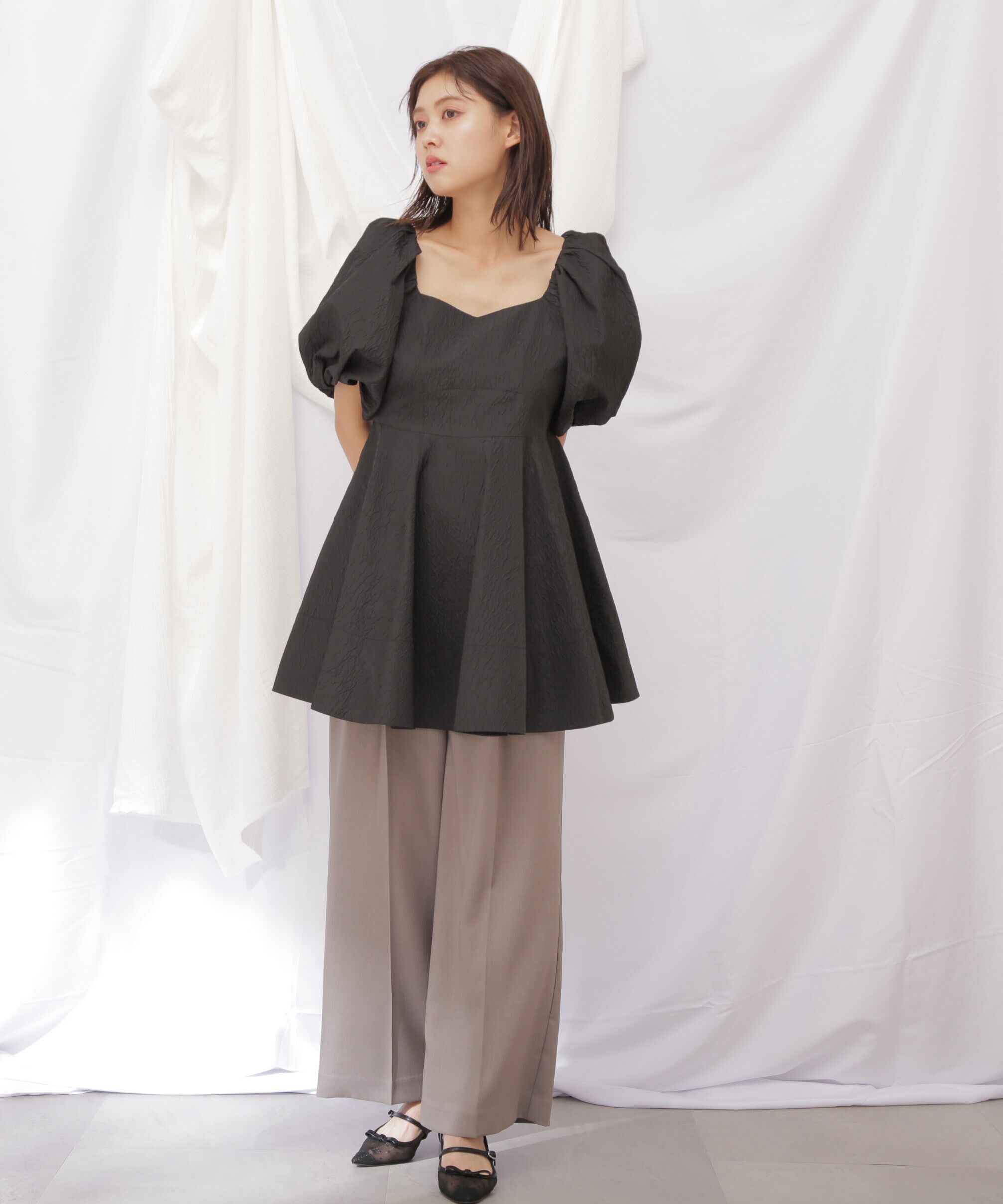  「◇ジャガードミニワンピース」|ワンピース|