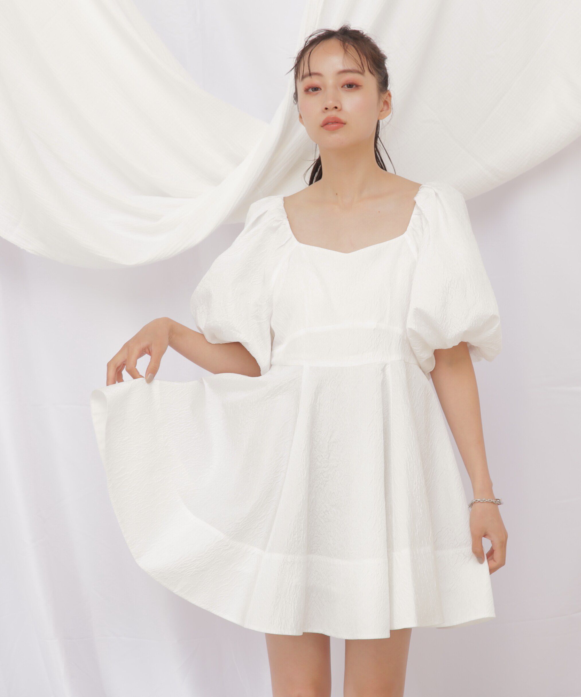  「◇ジャガードミニワンピース」|ワンピース|