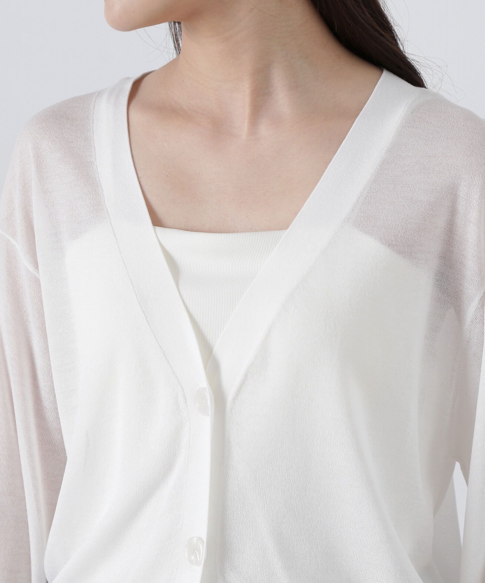 PROPORTION BODY DRESSING「シアーカーディガン」|カーディガン|