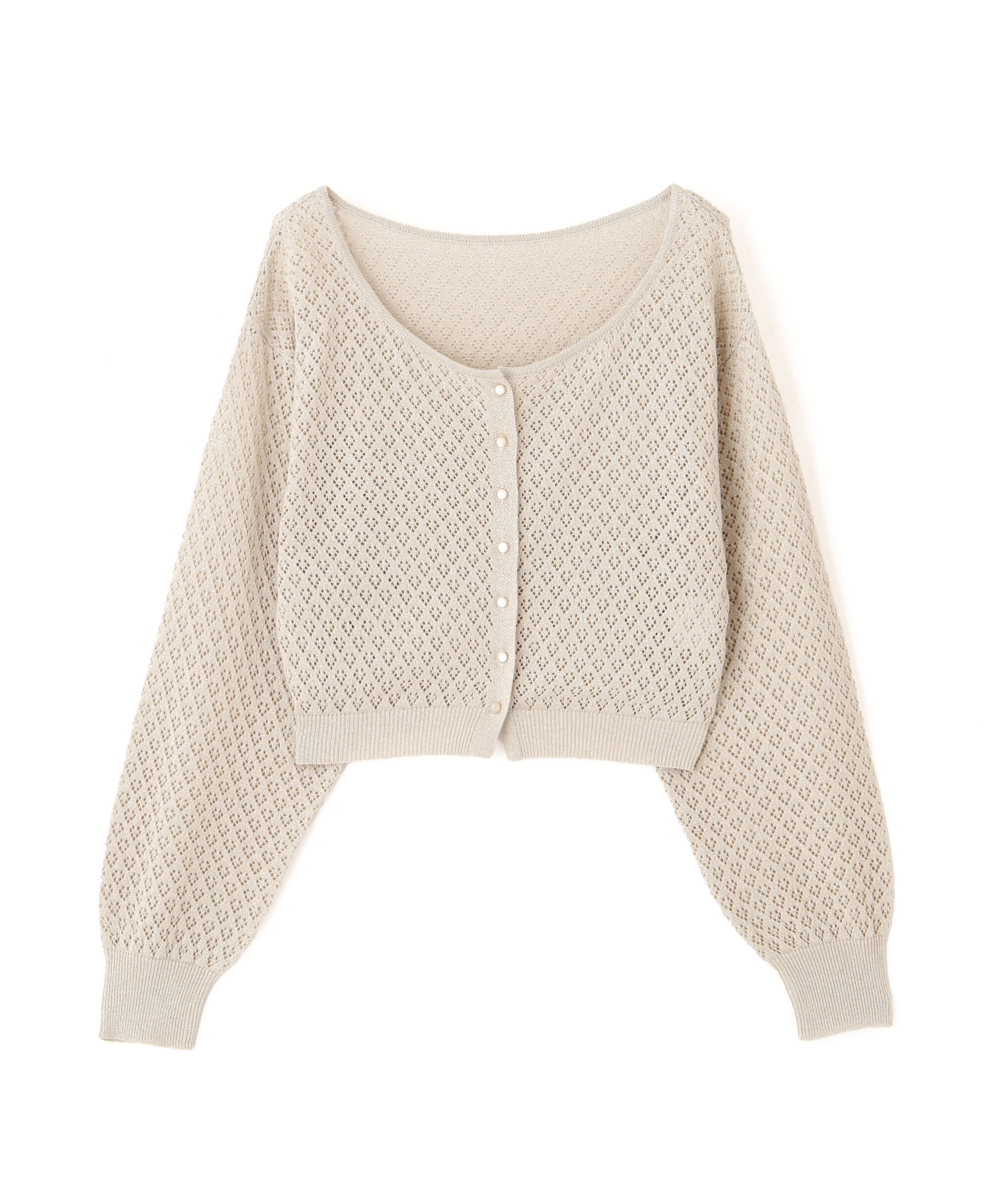 PROPORTION BODY DRESSING「ショート透かし編みカーデカーディガン」|カーディガン|