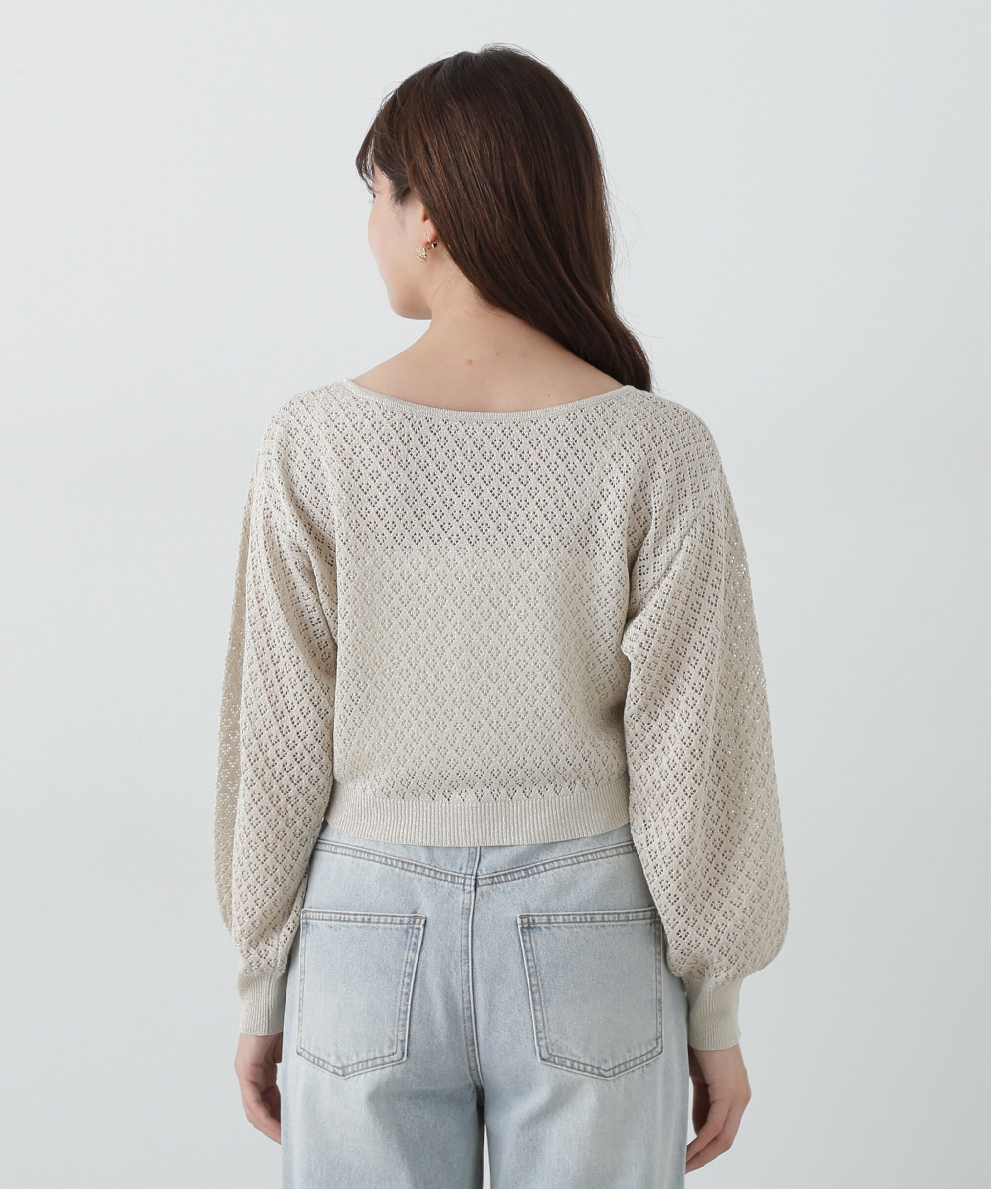 PROPORTION BODY DRESSING「ショート透かし編みカーデカーディガン」|カーディガン|